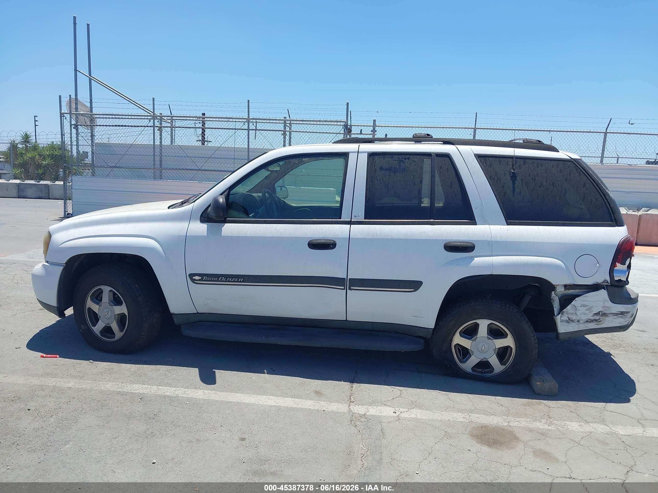 2002 Chevrolet Trailblazer Lt White vin: 1GNDS13S822266007