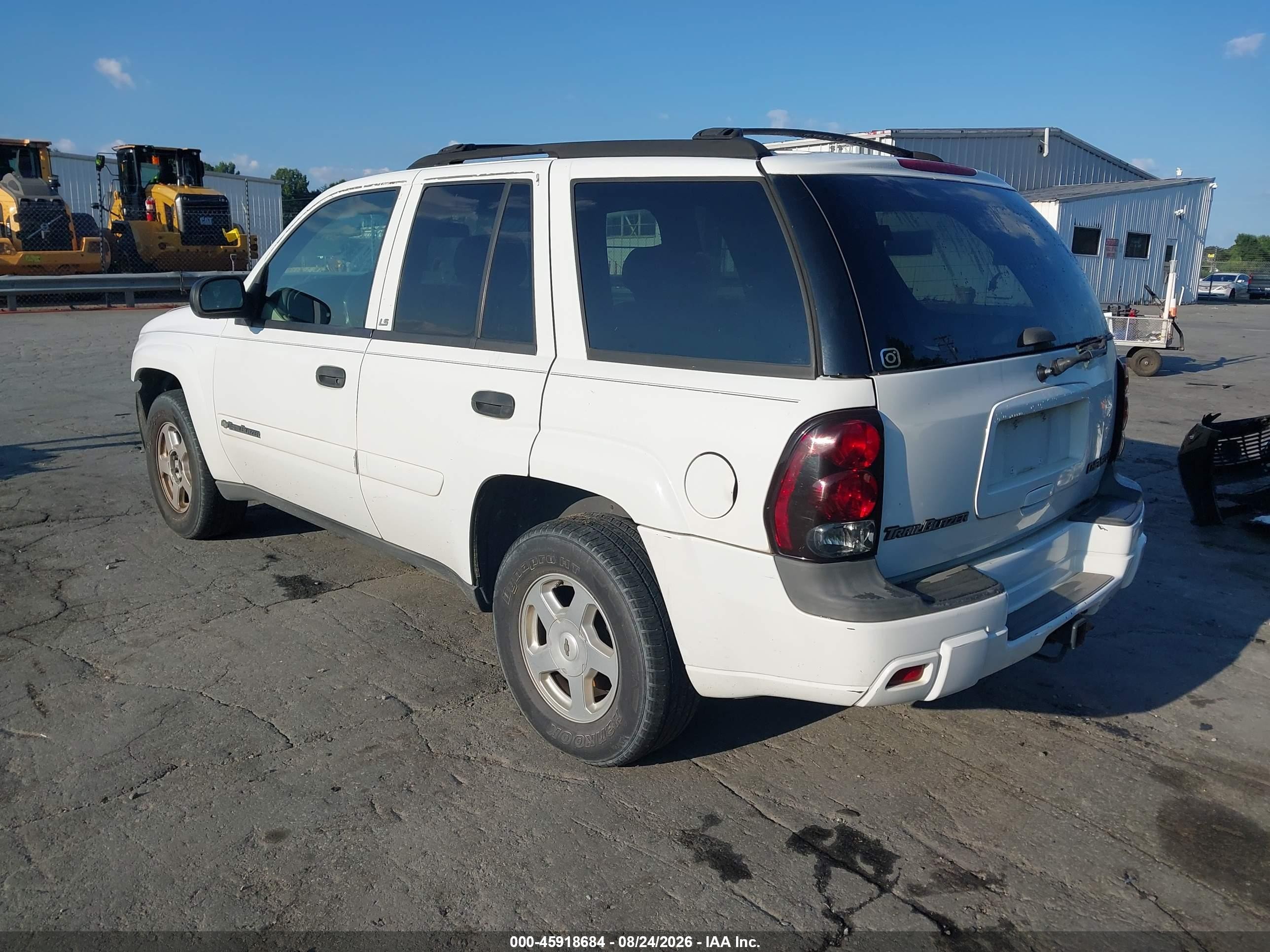 2002 Chevrolet Trailblazer Ls White vin: 1GNDS13S822364342
