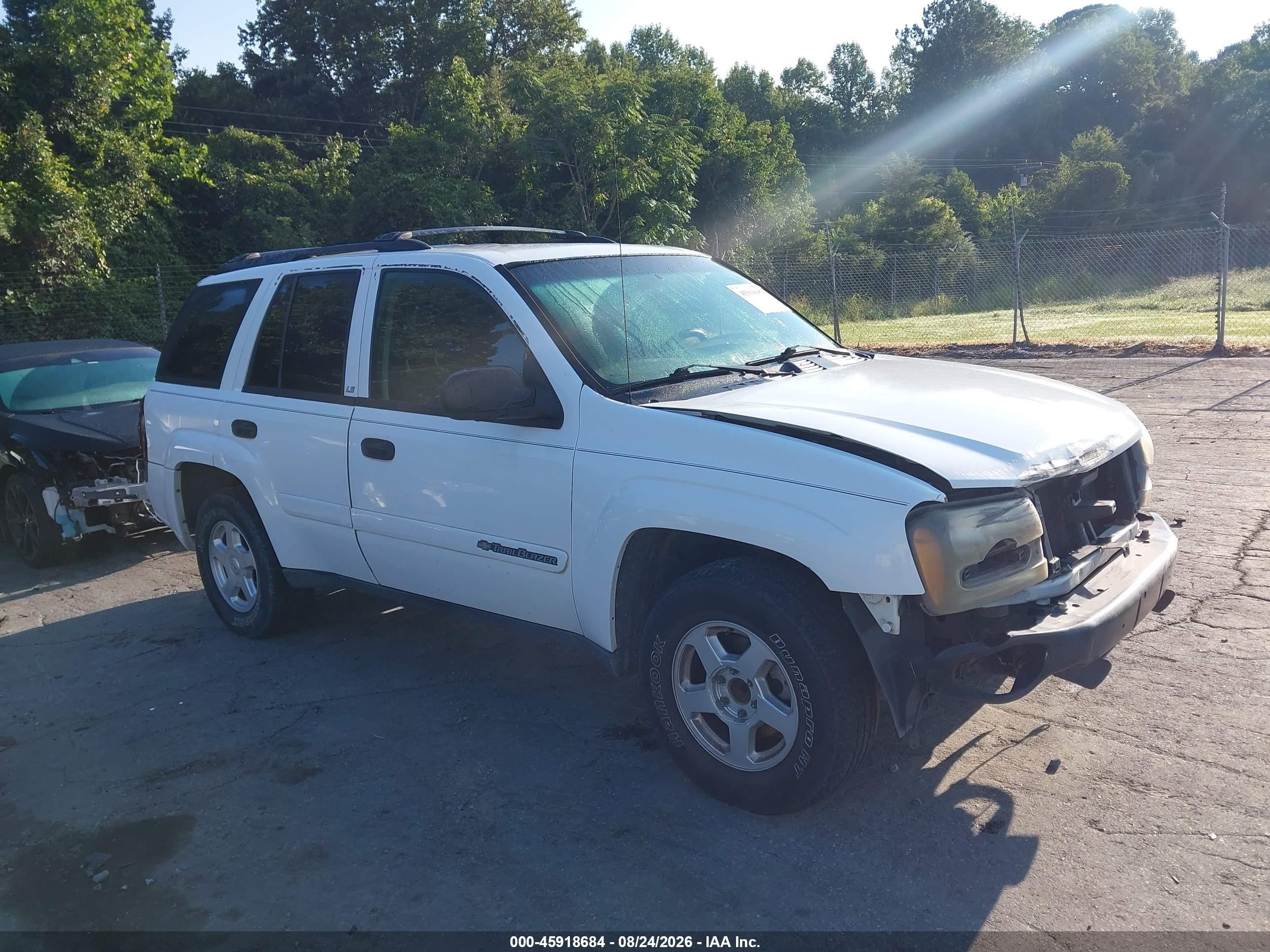 2002 Chevrolet Trailblazer Ls White vin: 1GNDS13S822364342