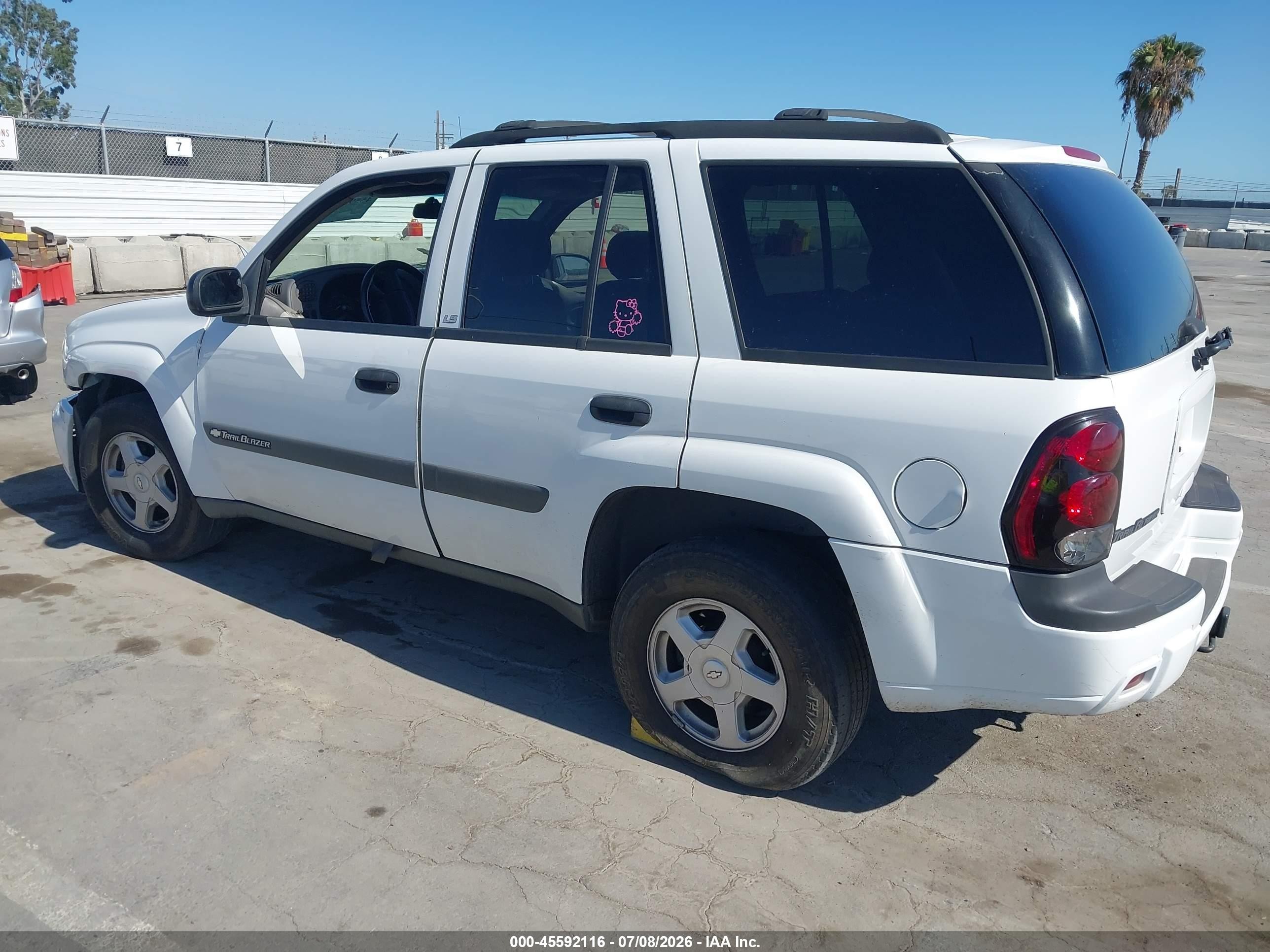 2003 Chevrolet Trailblazer Ls White vin: 1GNDS13S832394782
