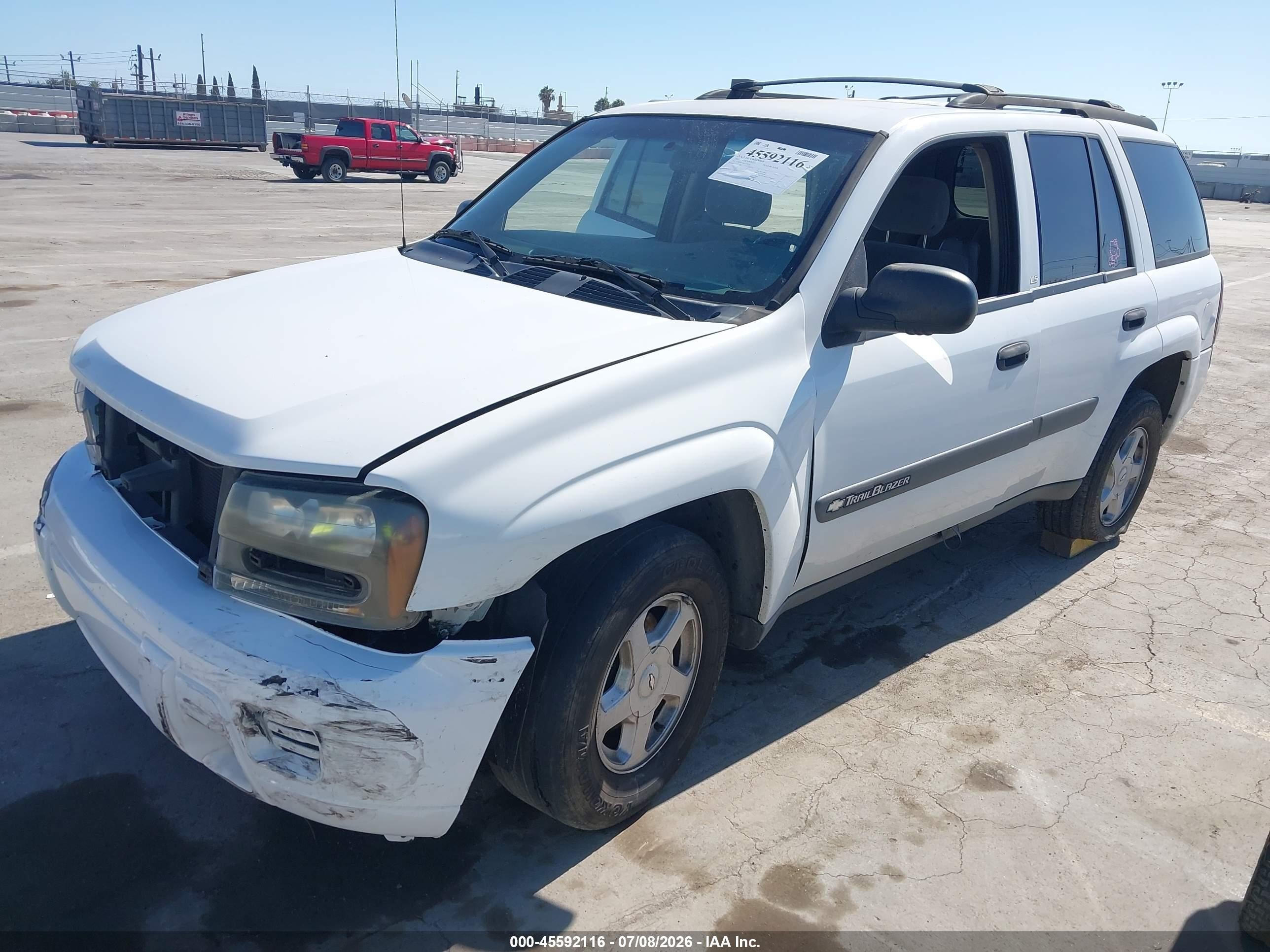 2003 Chevrolet Trailblazer Ls White vin: 1GNDS13S832394782