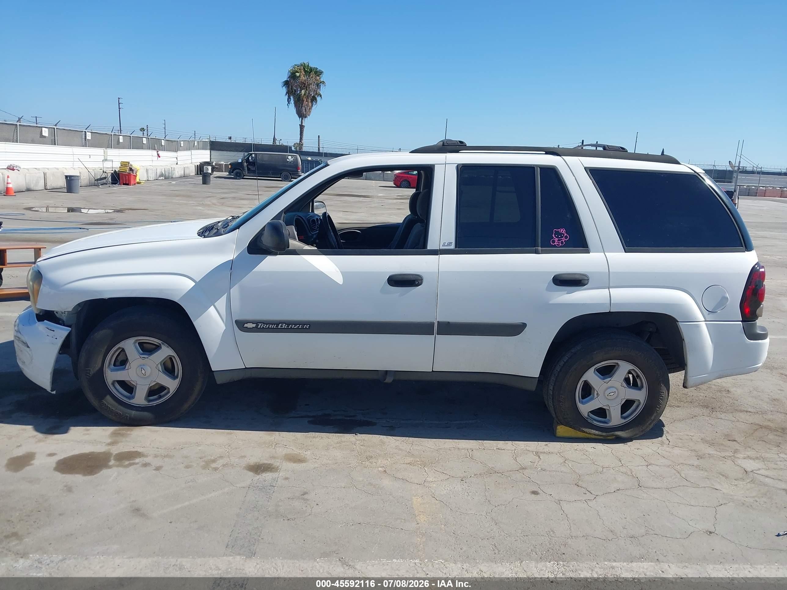2003 Chevrolet Trailblazer Ls White vin: 1GNDS13S832394782