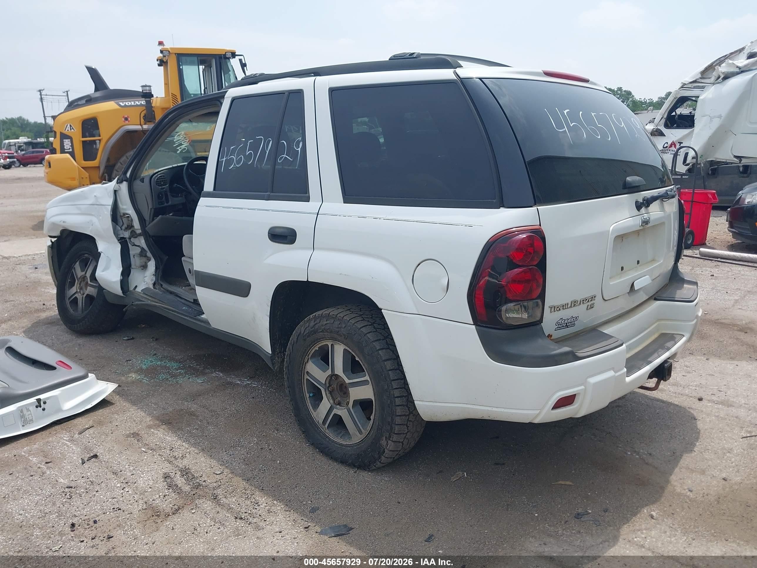 2005 Chevrolet Trailblazer Ls White vin: 1GNDS13S852249180