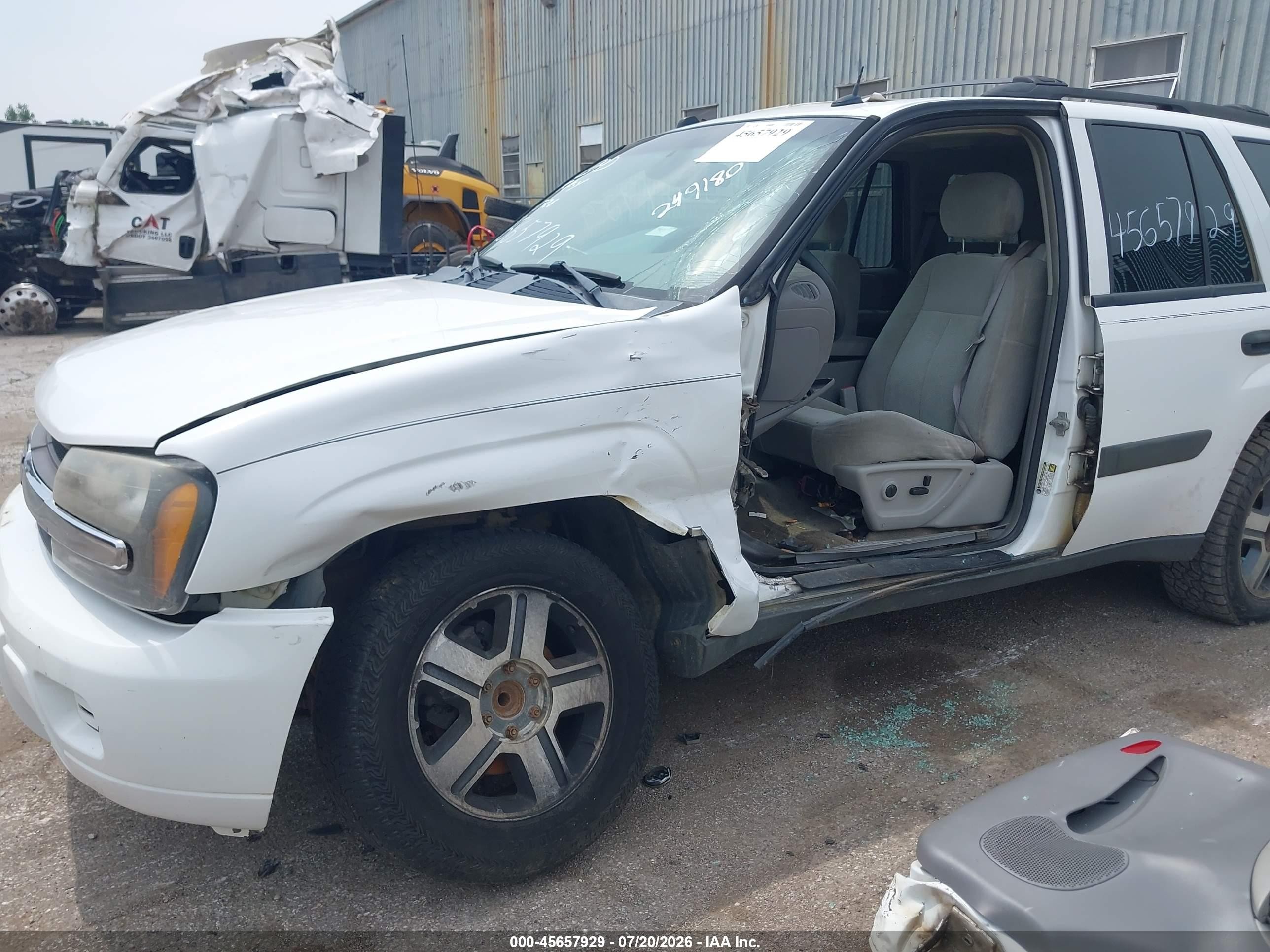 2005 Chevrolet Trailblazer Ls White vin: 1GNDS13S852249180