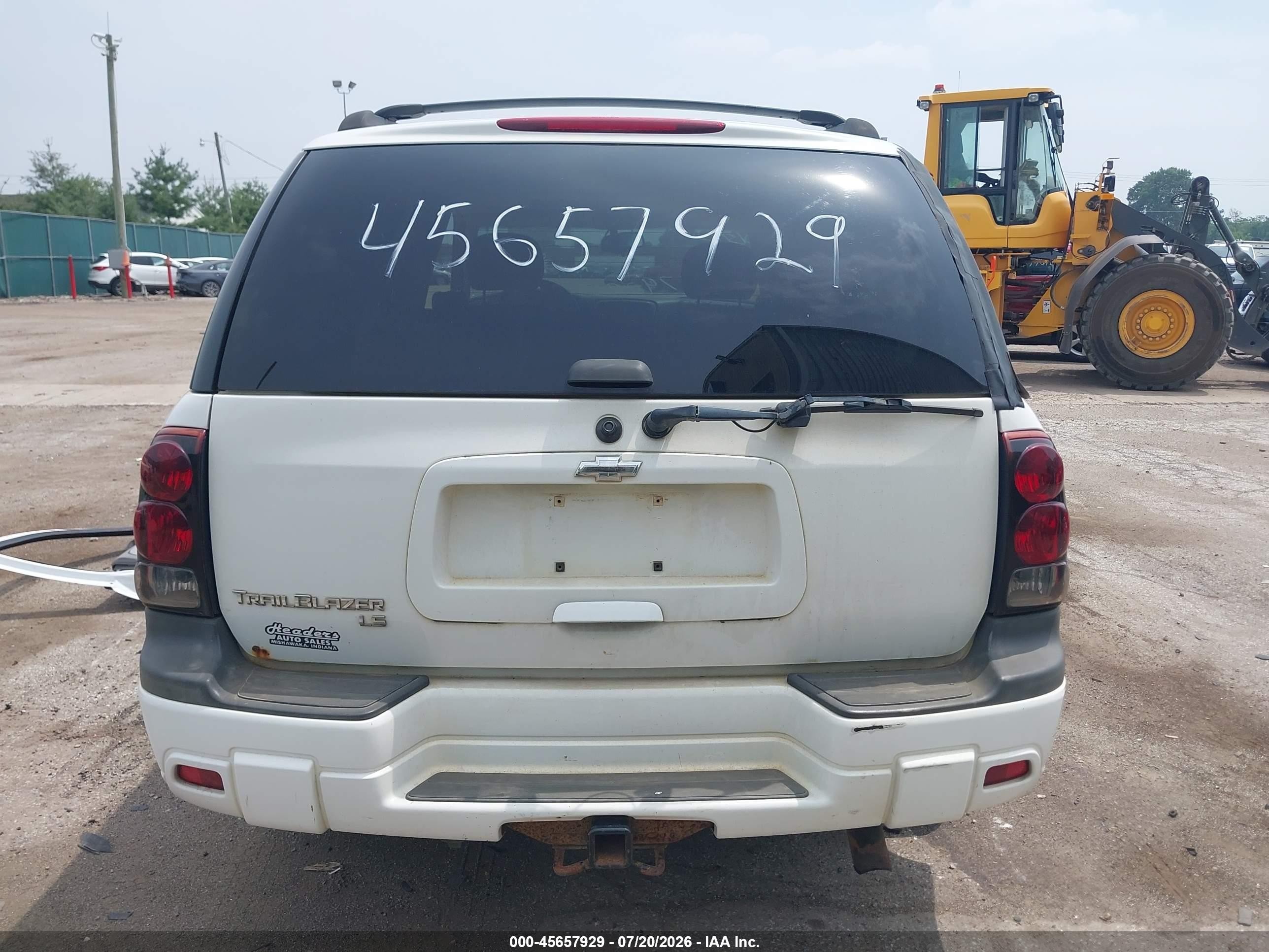 2005 Chevrolet Trailblazer Ls White vin: 1GNDS13S852249180