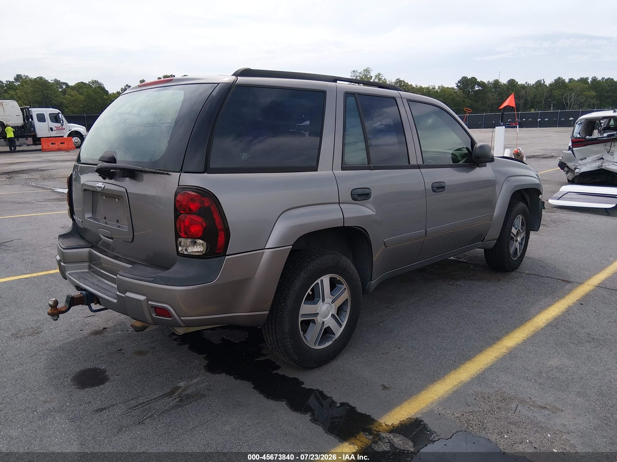 2007 Chevrolet Trailblazer Ls Gray vin: 1GNDS13S872272249