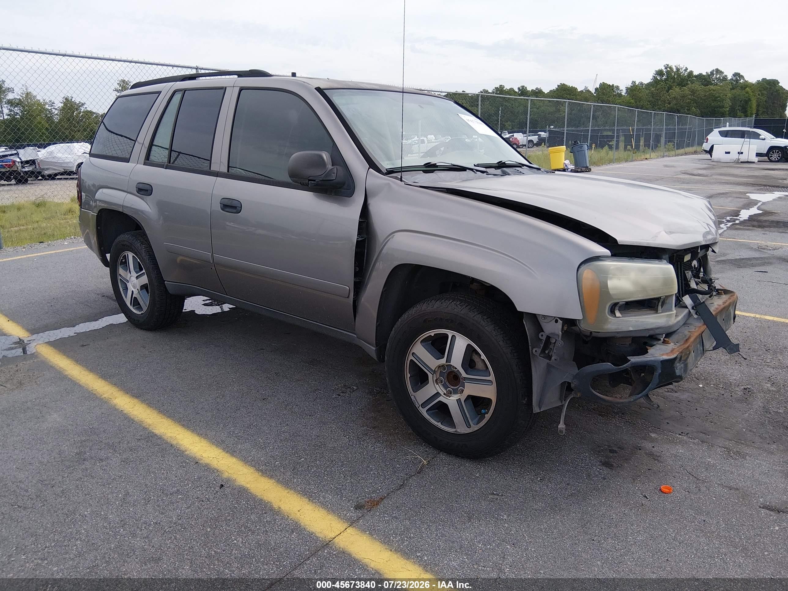 2007 Chevrolet Trailblazer Ls Gray vin: 1GNDS13S872272249