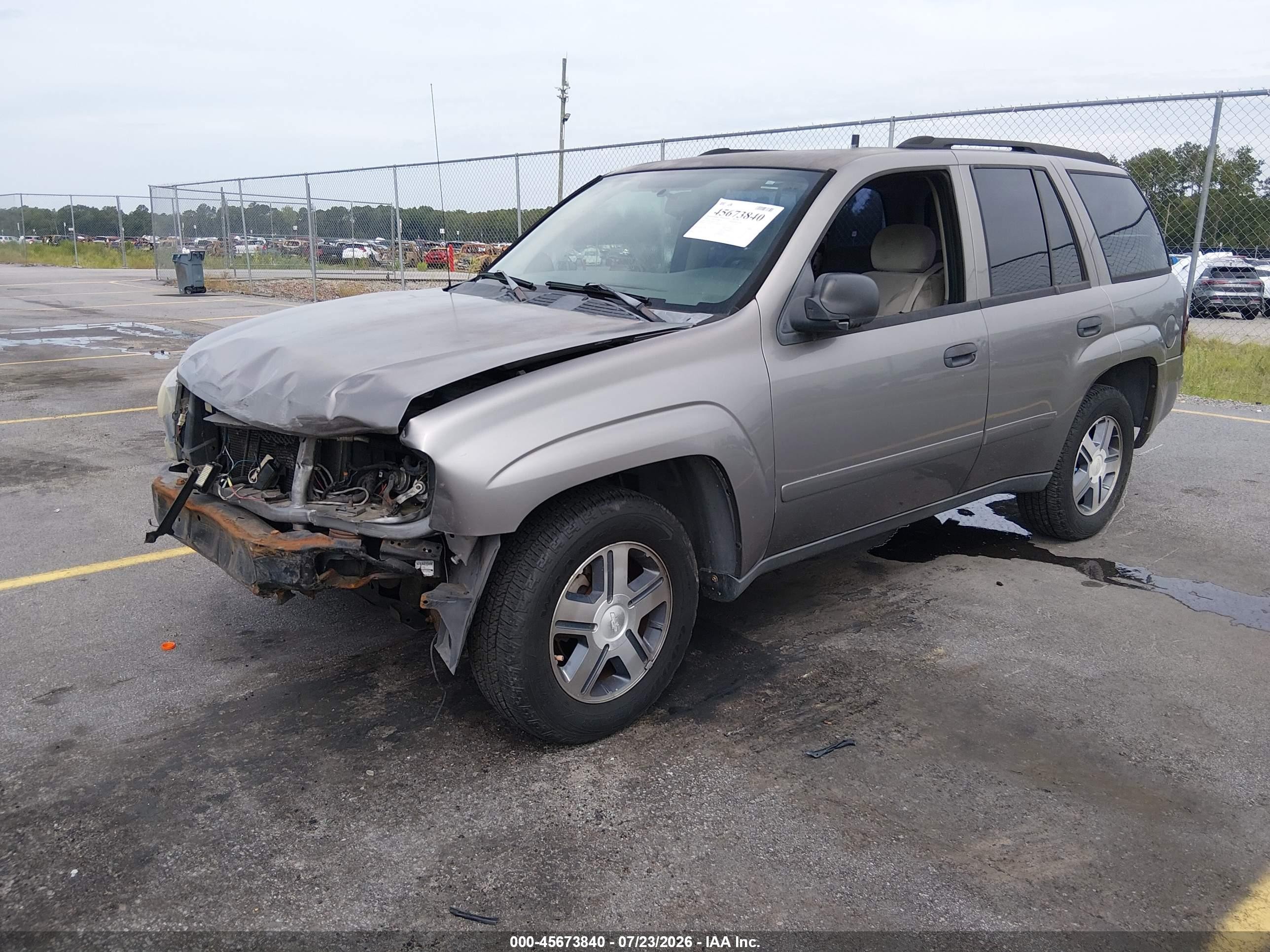2007 Chevrolet Trailblazer Ls Gray vin: 1GNDS13S872272249