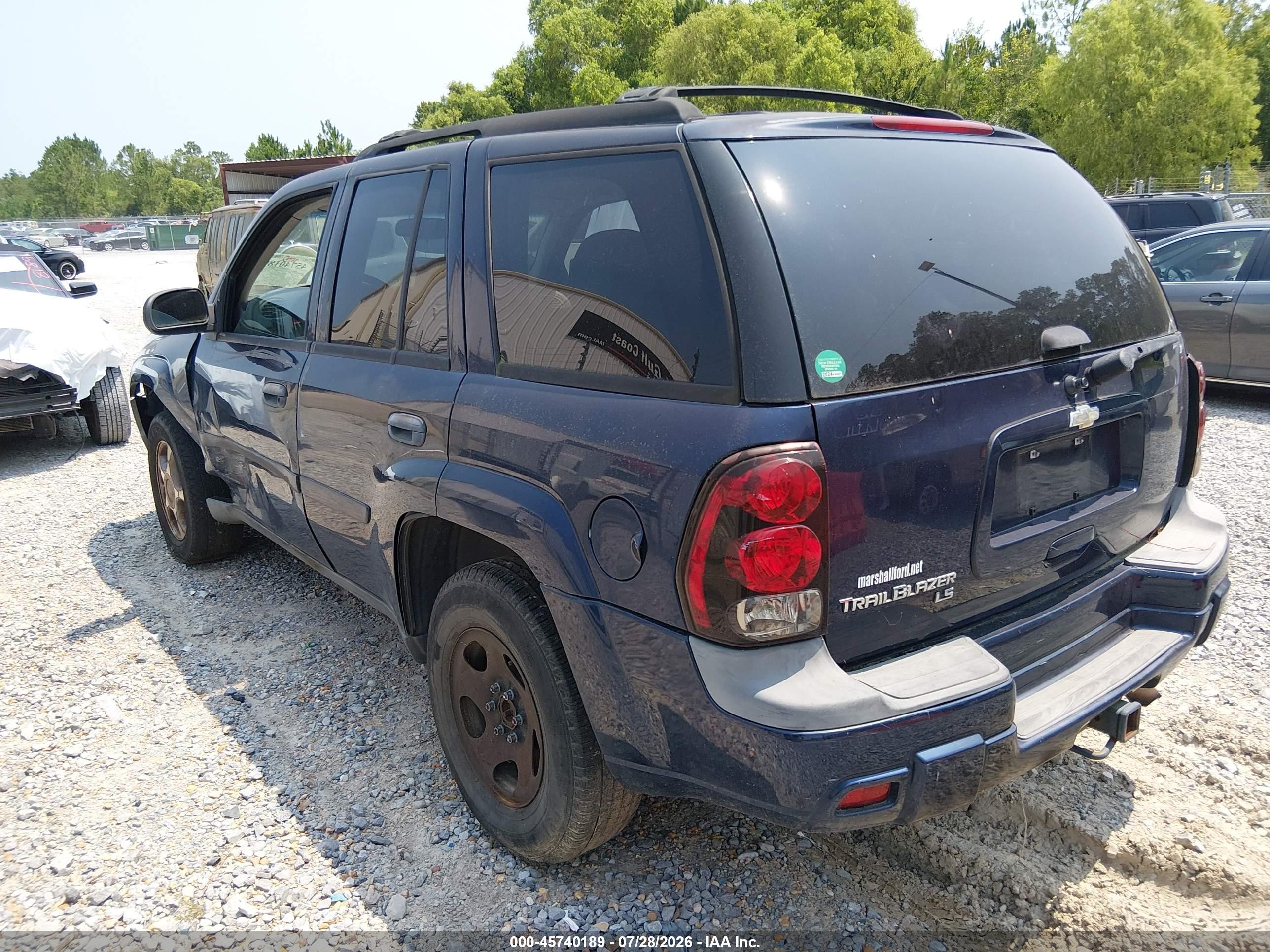 2008 Chevrolet Trailblazer Fleet Blue vin: 1GNDS13S882142148