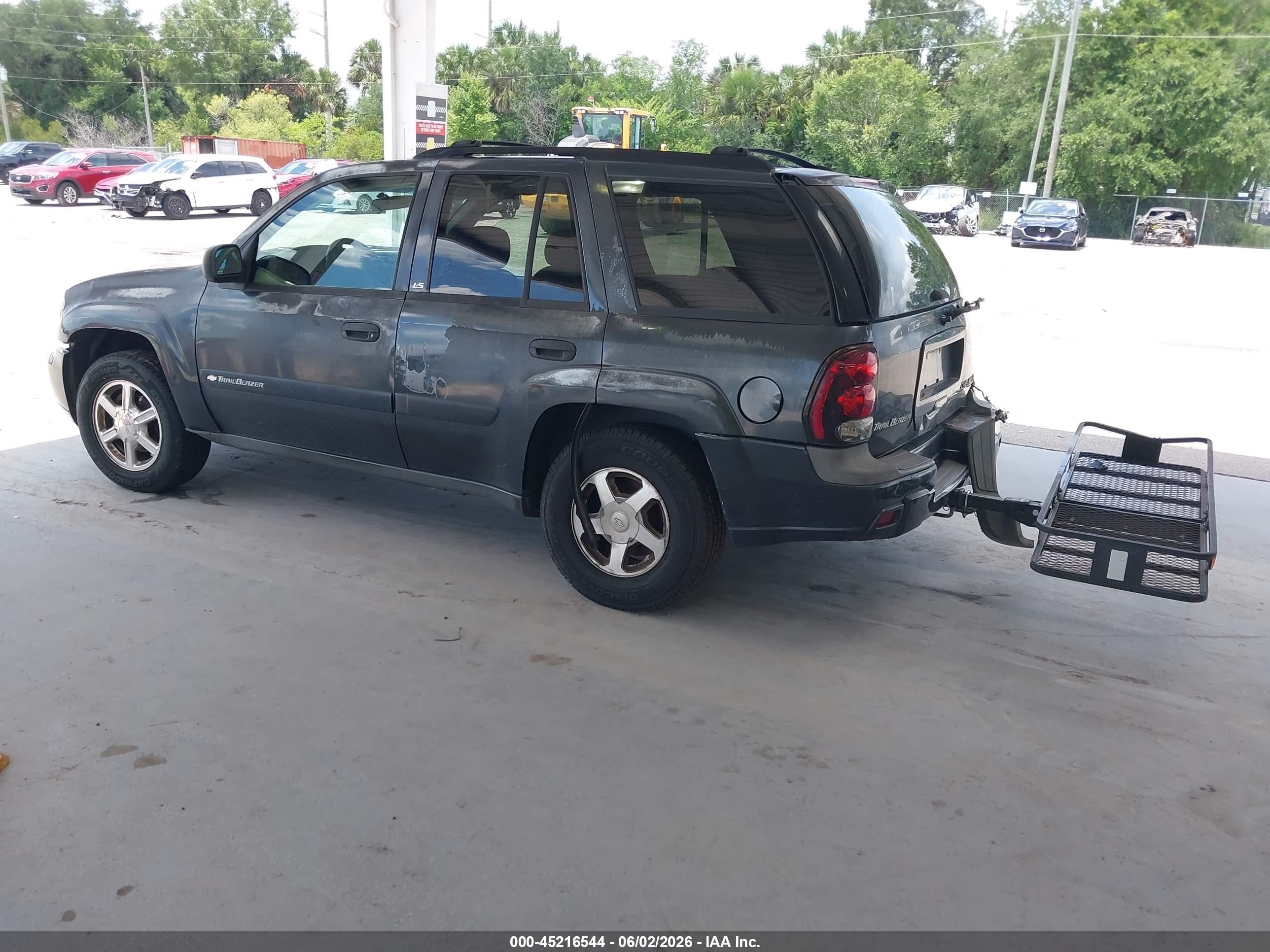 2004 Chevrolet Trailblazer Ls Black vin: 1GNDS13S942211536