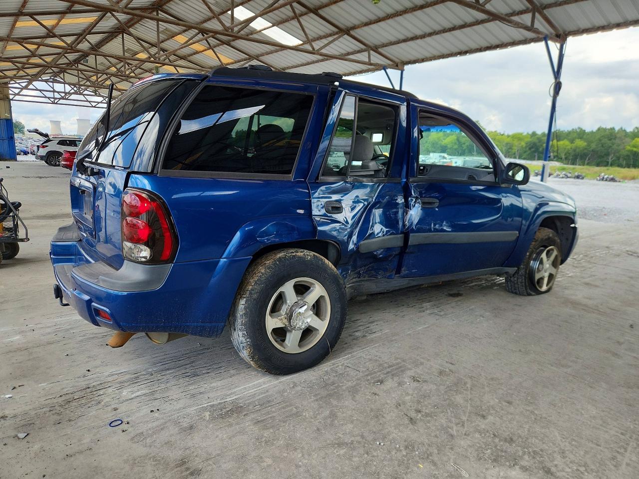 2005 Chevrolet Trailblazer Ls Blue vin: 1GNDS13S952214745
