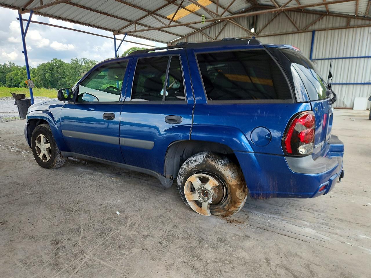2005 Chevrolet Trailblazer Ls Blue vin: 1GNDS13S952214745