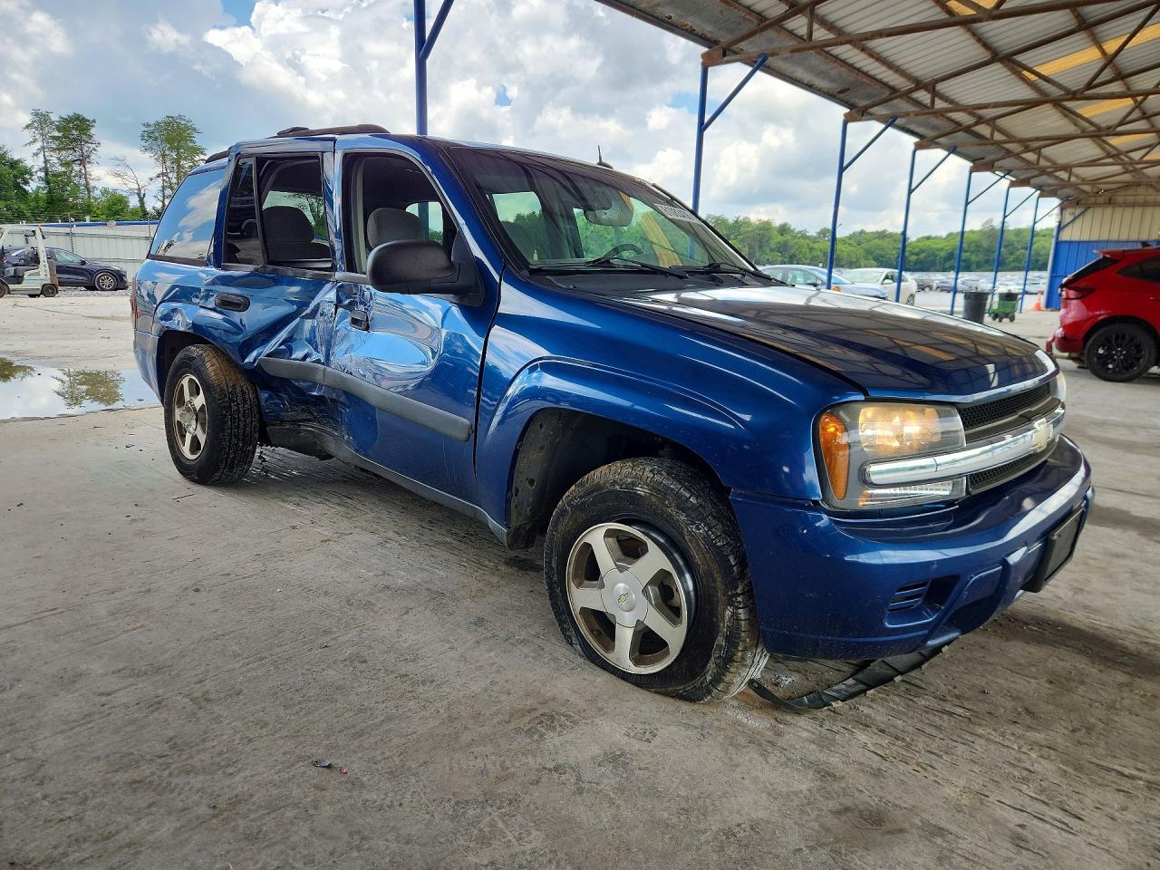 2005 Chevrolet Trailblazer Ls Blue vin: 1GNDS13S952214745