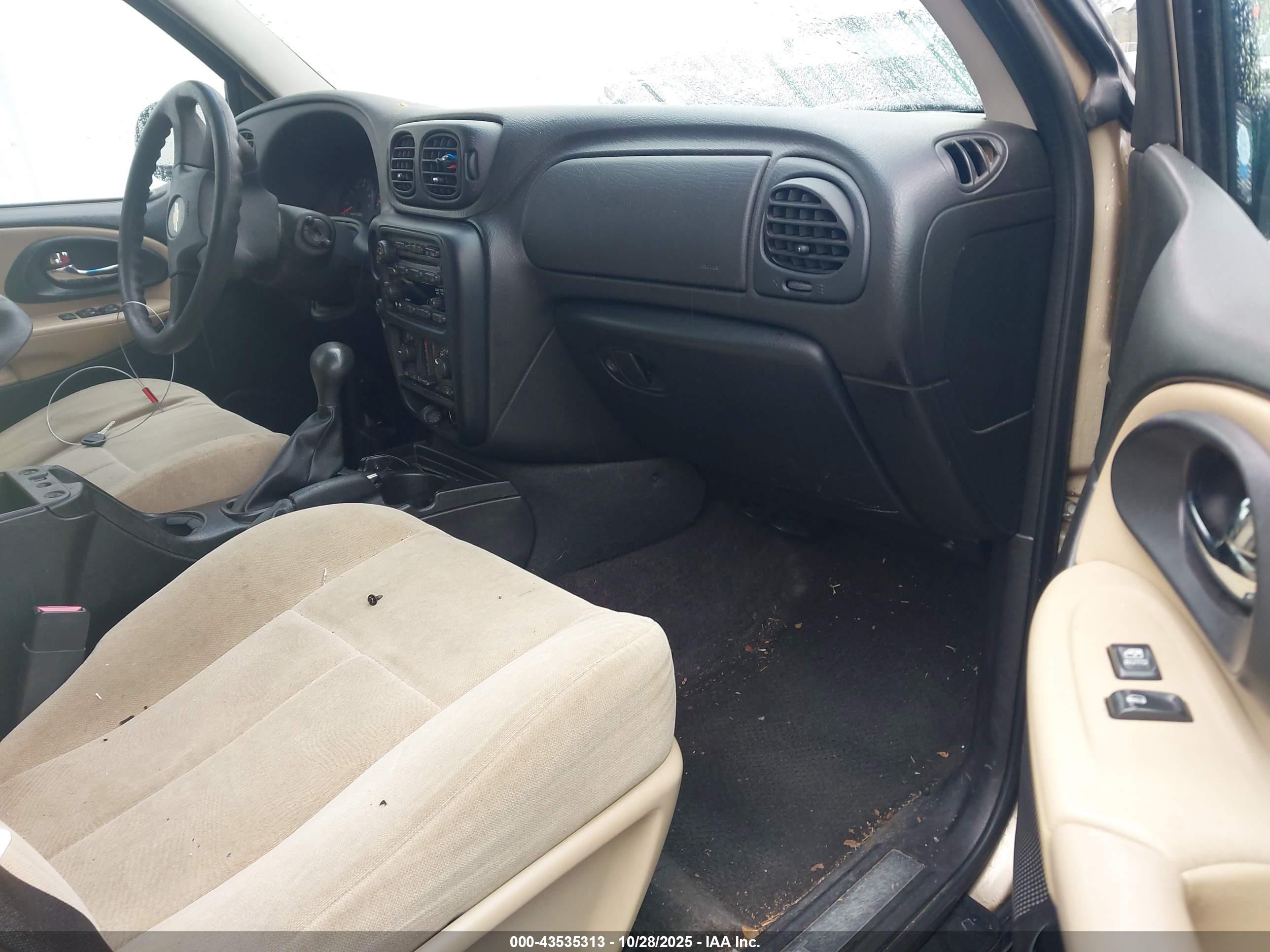 2005 Chevrolet Trailblazer Ls Золотой vin: 1GNDS13S952316501