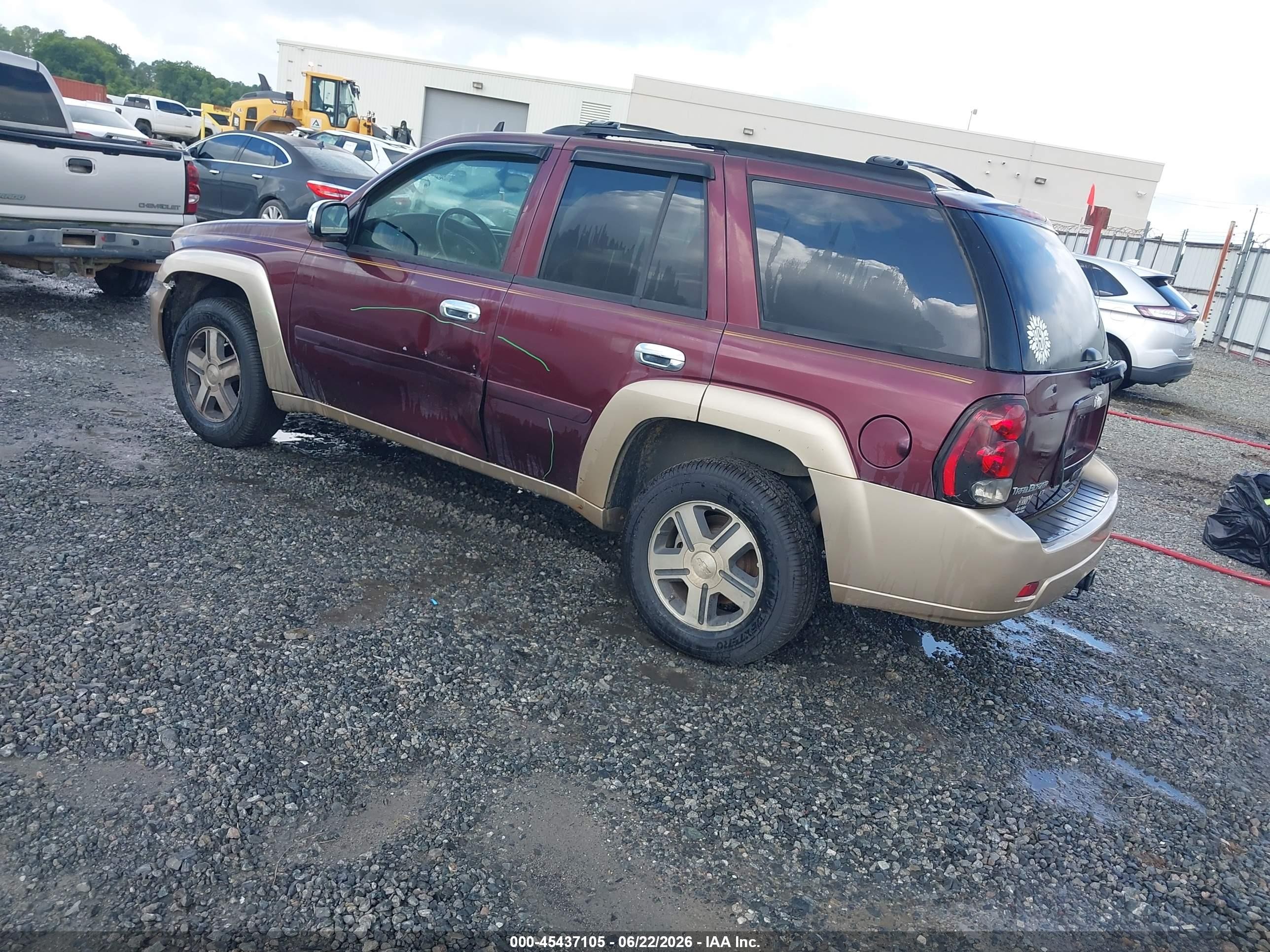 2007 Chevrolet Trailblazer Lt Burgundy vin: 1GNDS13S972124529