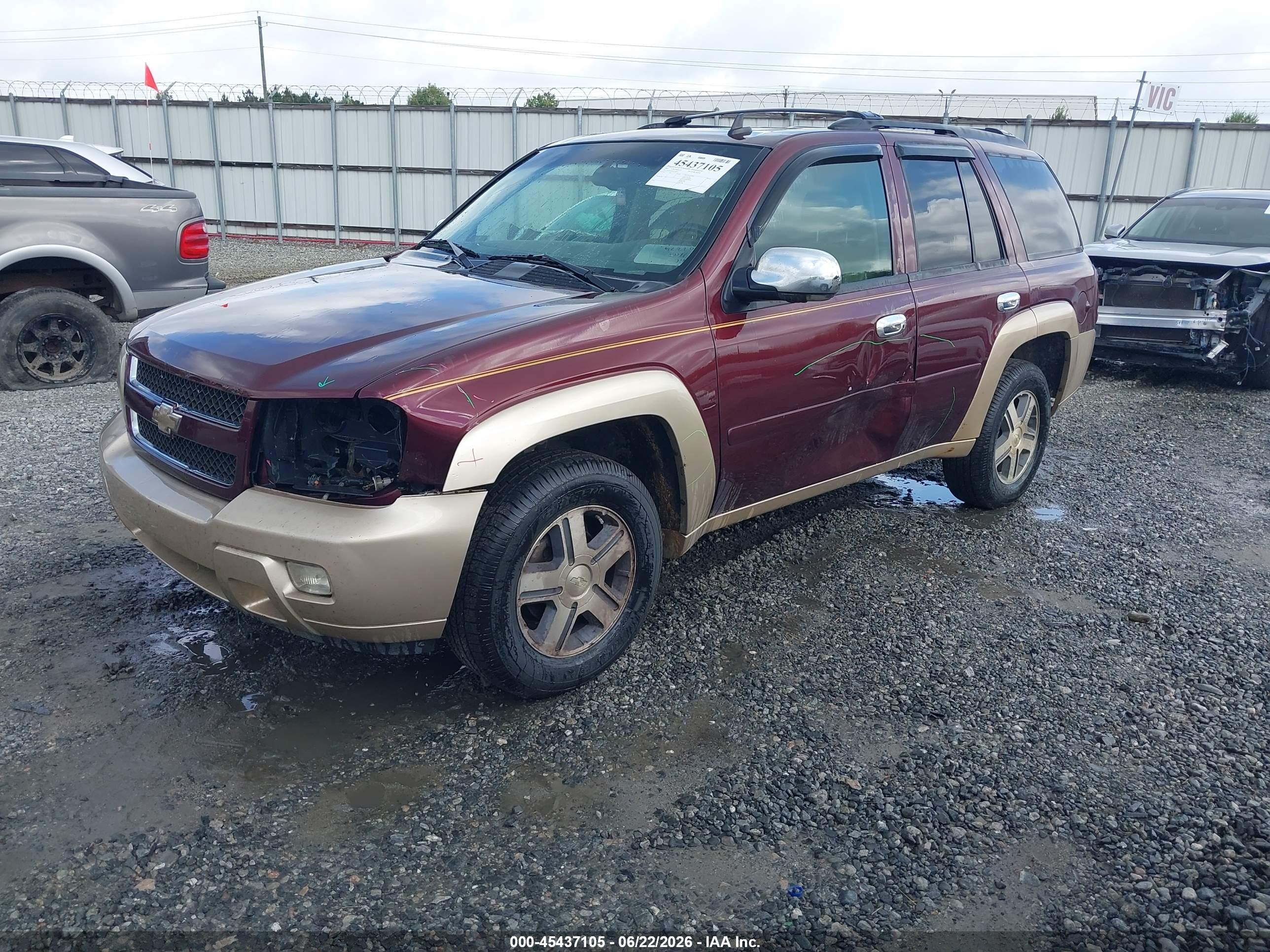 2007 Chevrolet Trailblazer Lt Burgundy vin: 1GNDS13S972124529