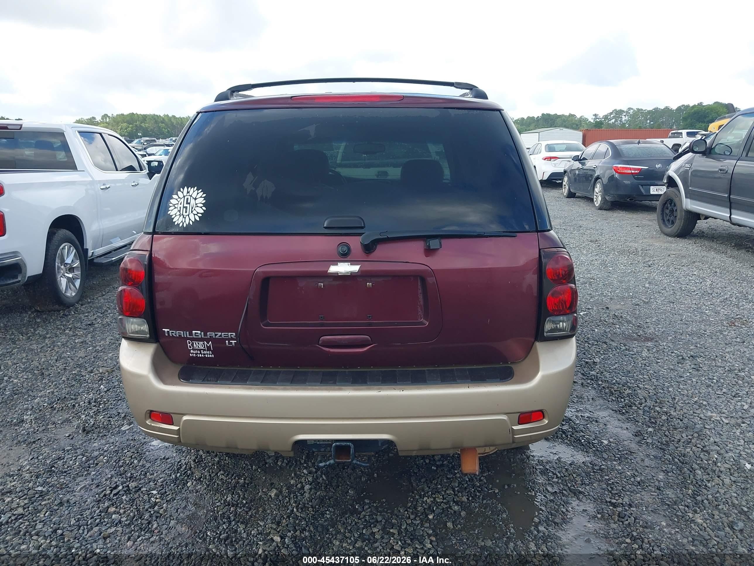 2007 Chevrolet Trailblazer Lt Burgundy vin: 1GNDS13S972124529