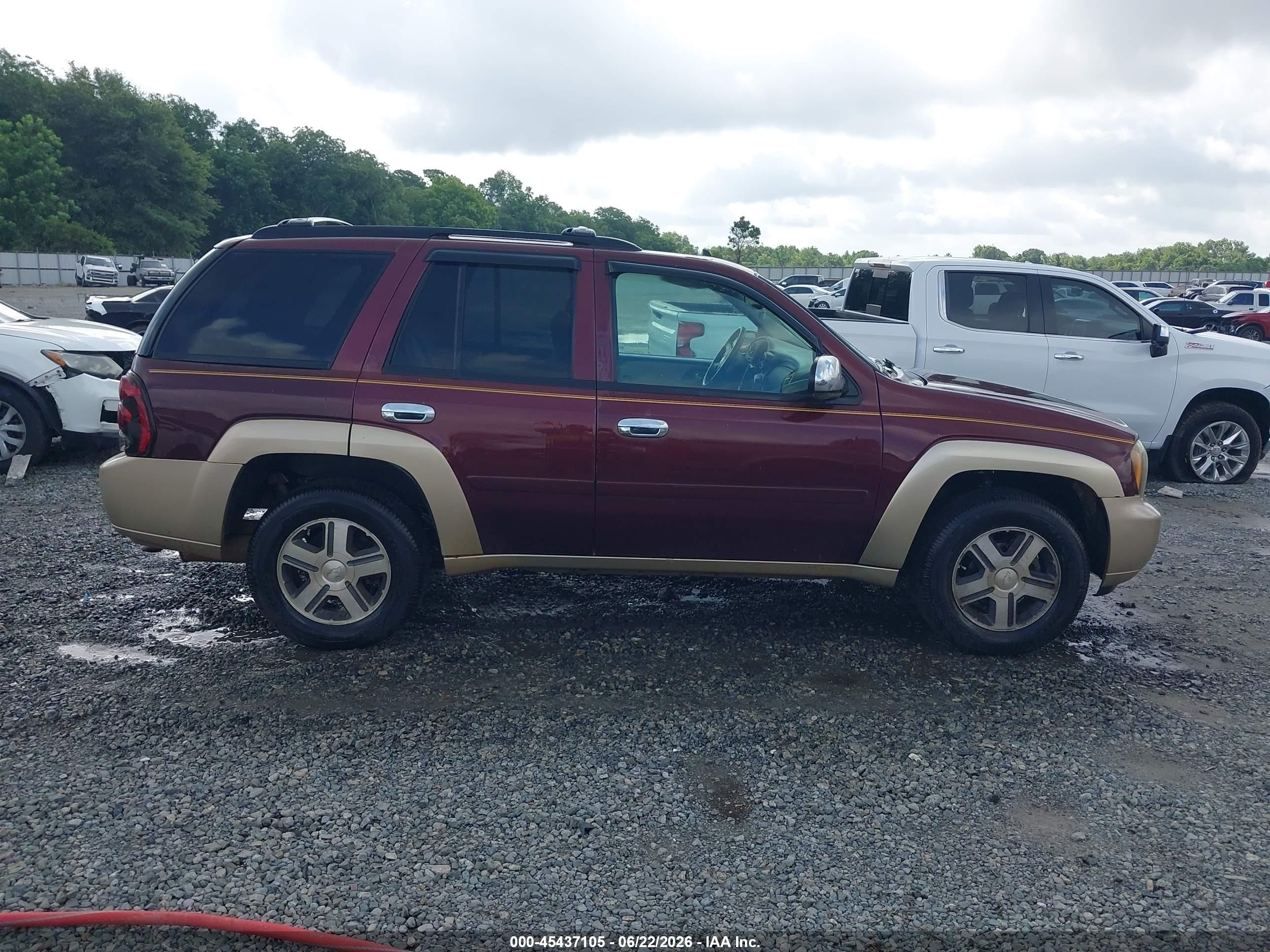 2007 Chevrolet Trailblazer Lt Burgundy vin: 1GNDS13S972124529