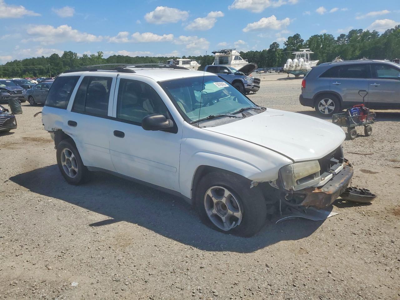 2008 Chevrolet Trailblazer Ls Белый vin: 1GNDS13S982103746