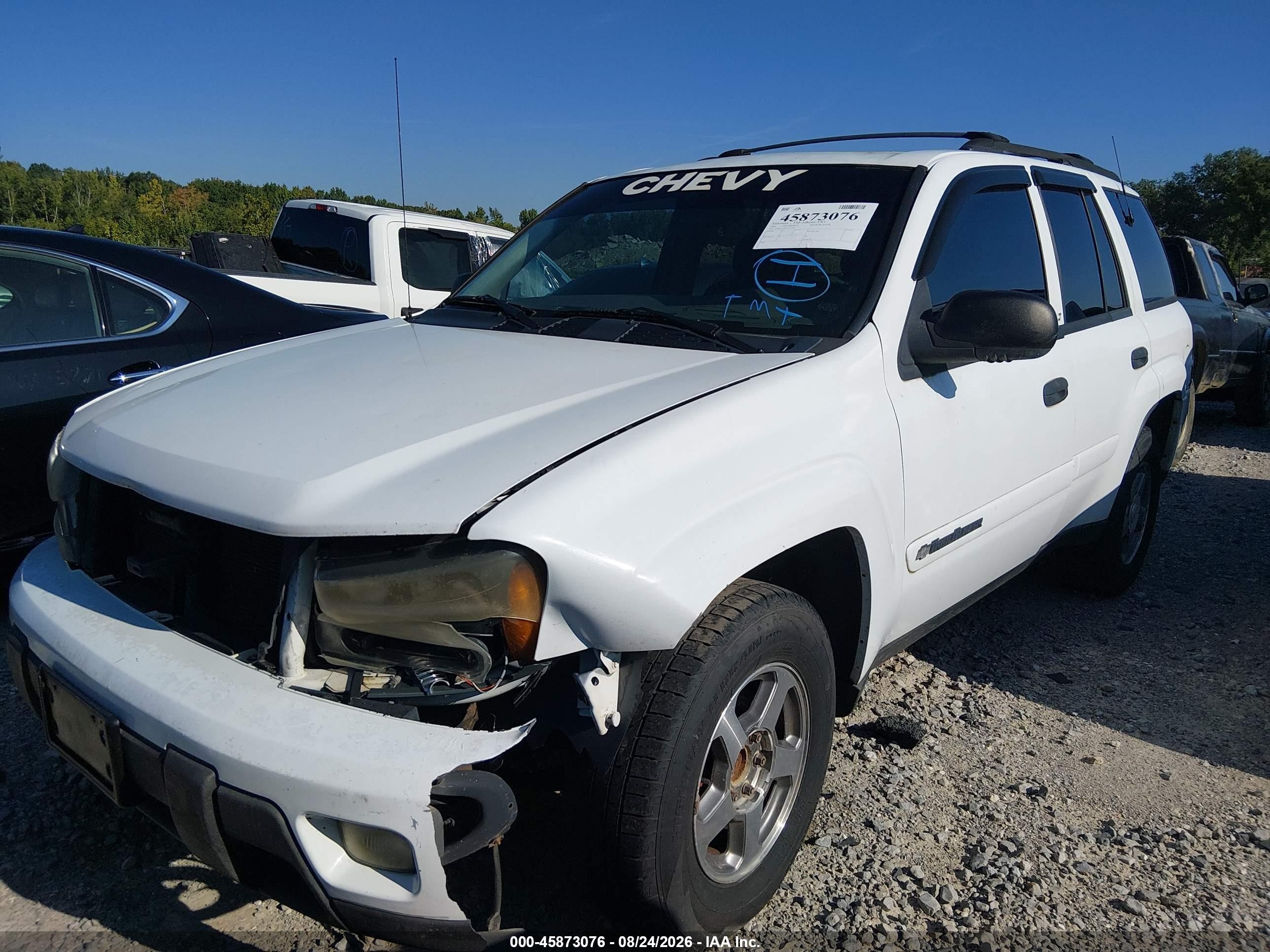 2003 Chevrolet Trailblazer Lt White vin: 1GNDS13SX32112366