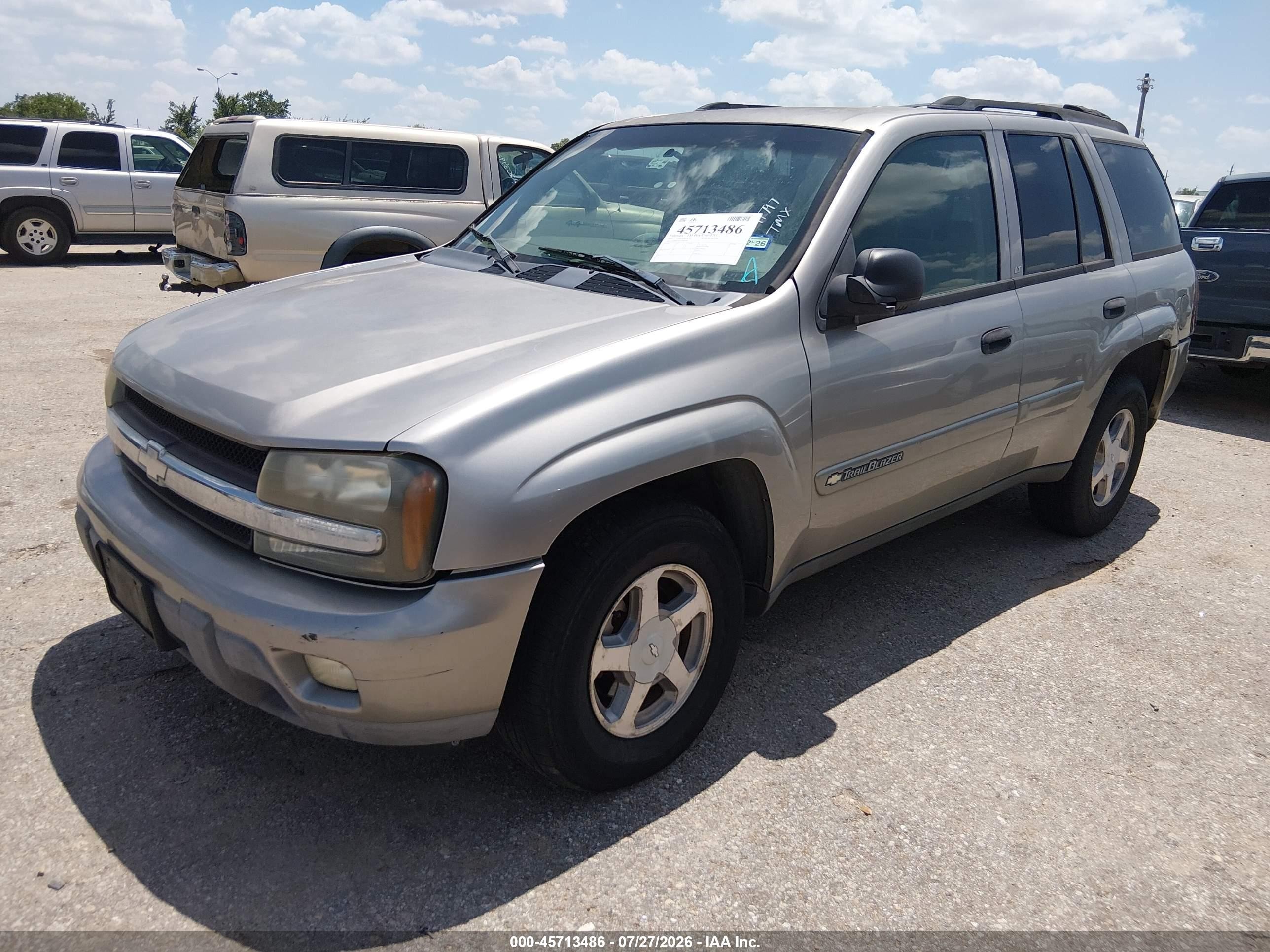 2003 Chevrolet Trailblazer Lt Серебряный vin: 1GNDS13SX32291797