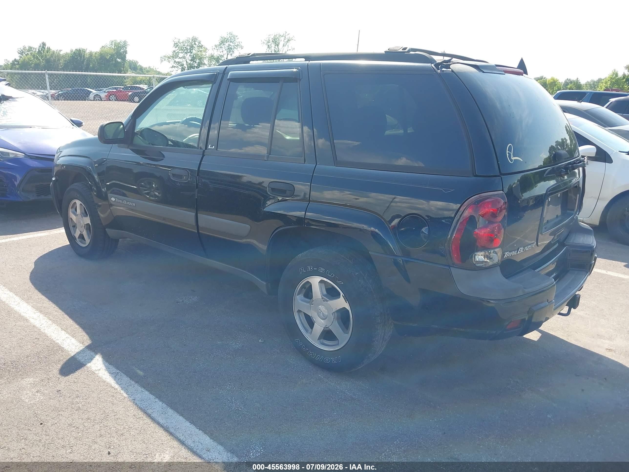 2004 Chevrolet Trailblazer Ls Black vin: 1GNDS13SX42363874
