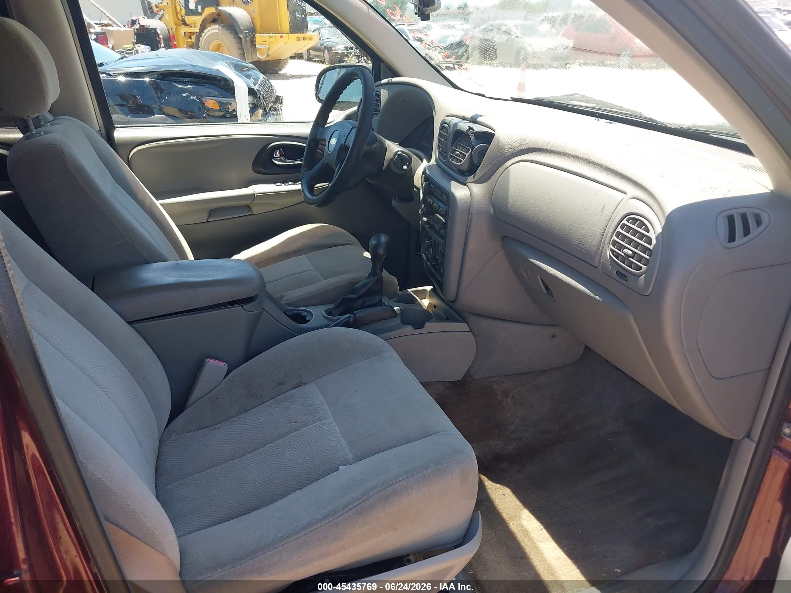 2005 Chevrolet Trailblazer Ls Burgundy vin: 1GNDS13SX52258799