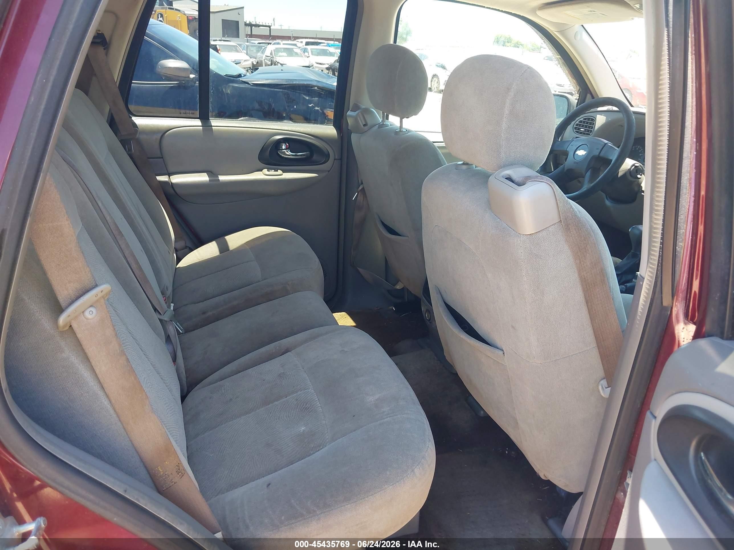 2005 Chevrolet Trailblazer Ls Burgundy vin: 1GNDS13SX52258799