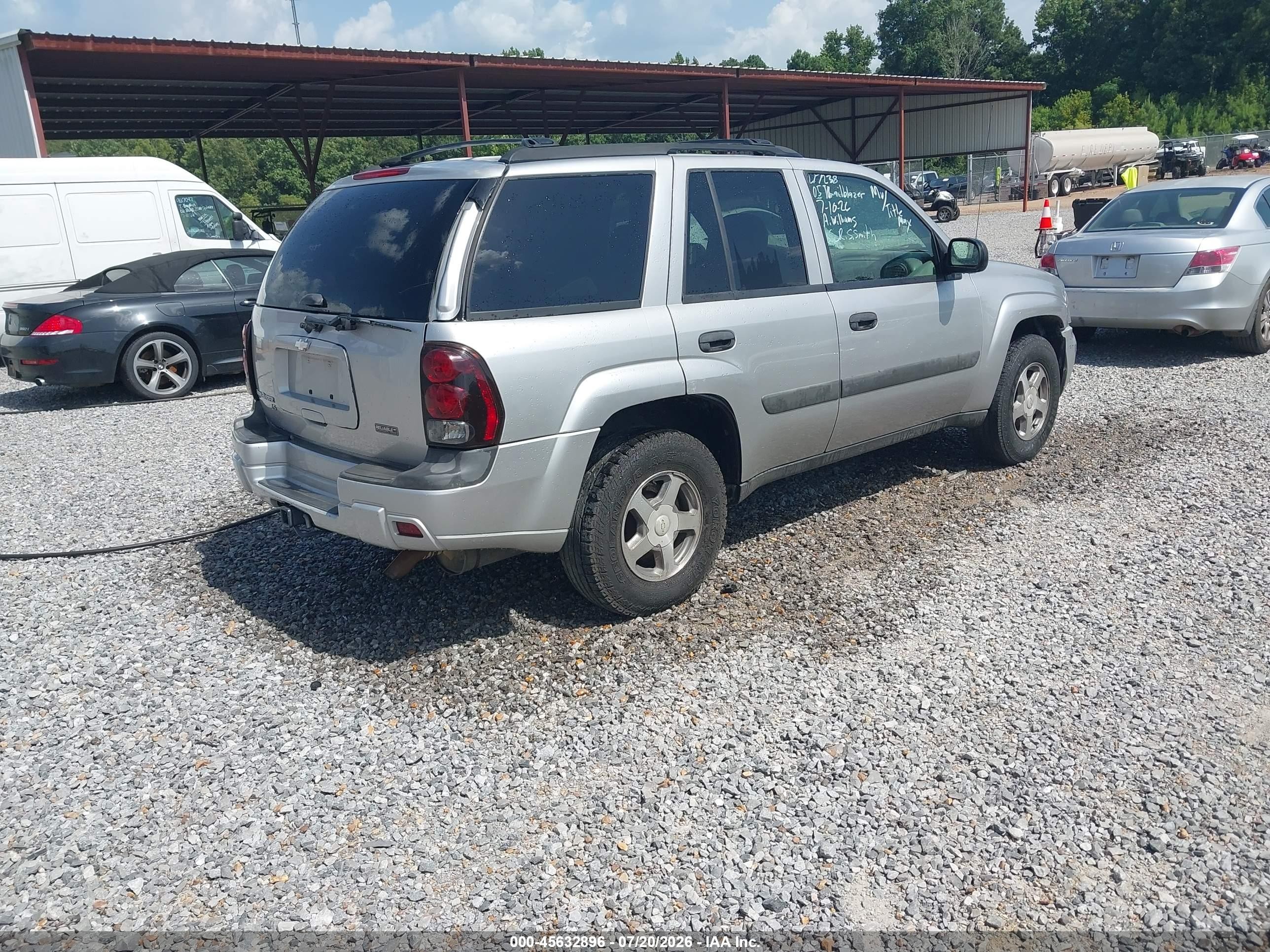 2005 Chevrolet Trailblazer Ls Silver vin: 1GNDS13SX52277238