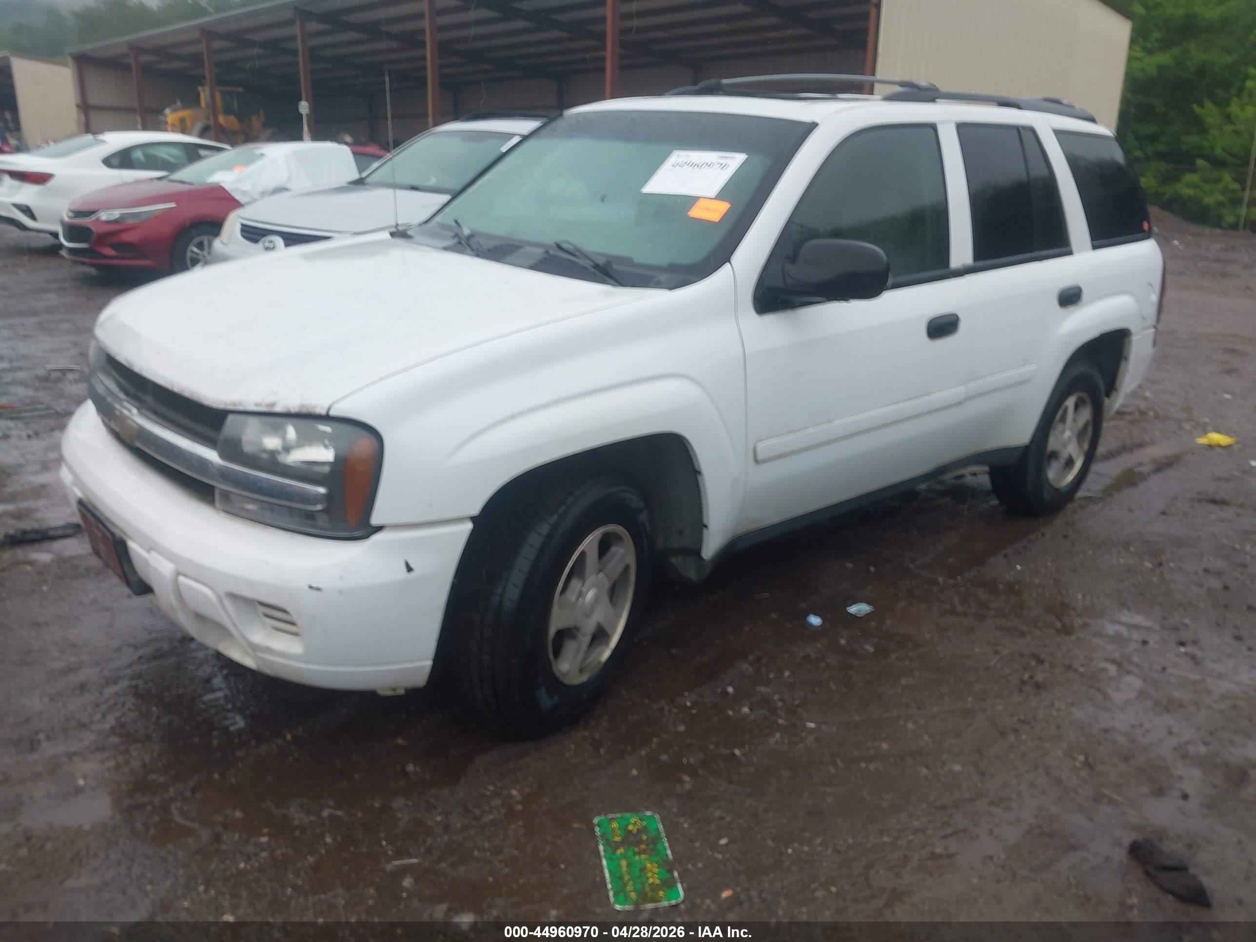 2006 Chevrolet Trailblazer Ls White vin: 1GNDS13SX62305010