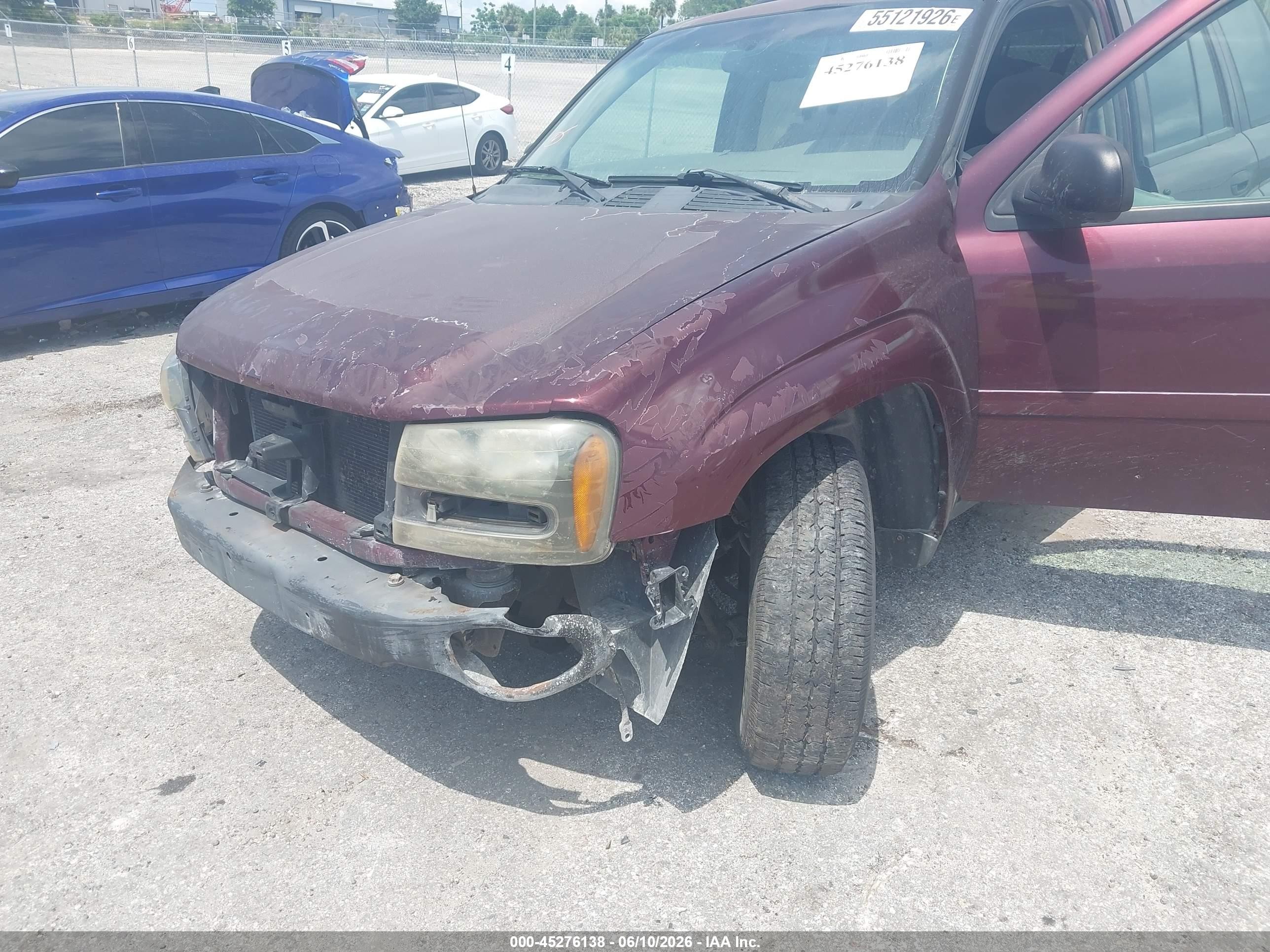 2006 Chevrolet Trailblazer Ls Maroon vin: 1GNDS13SX62341733