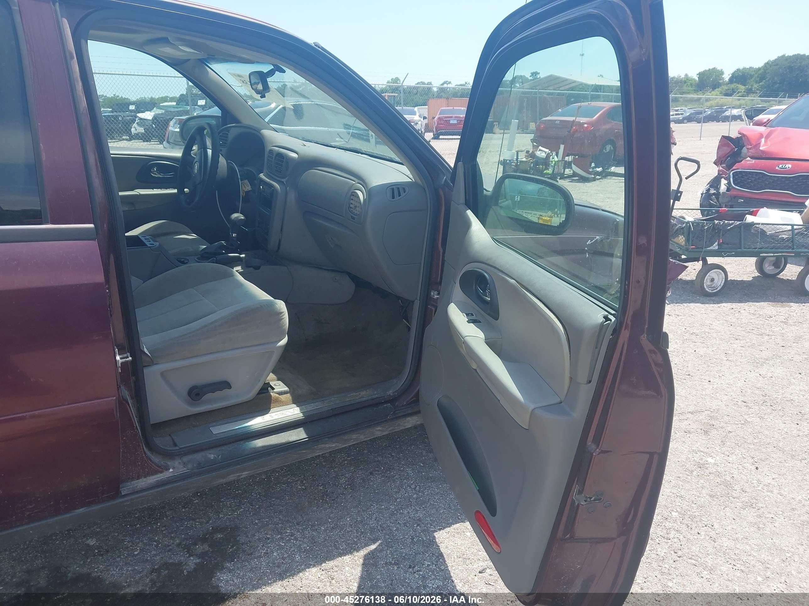 2006 Chevrolet Trailblazer Ls Maroon vin: 1GNDS13SX62341733