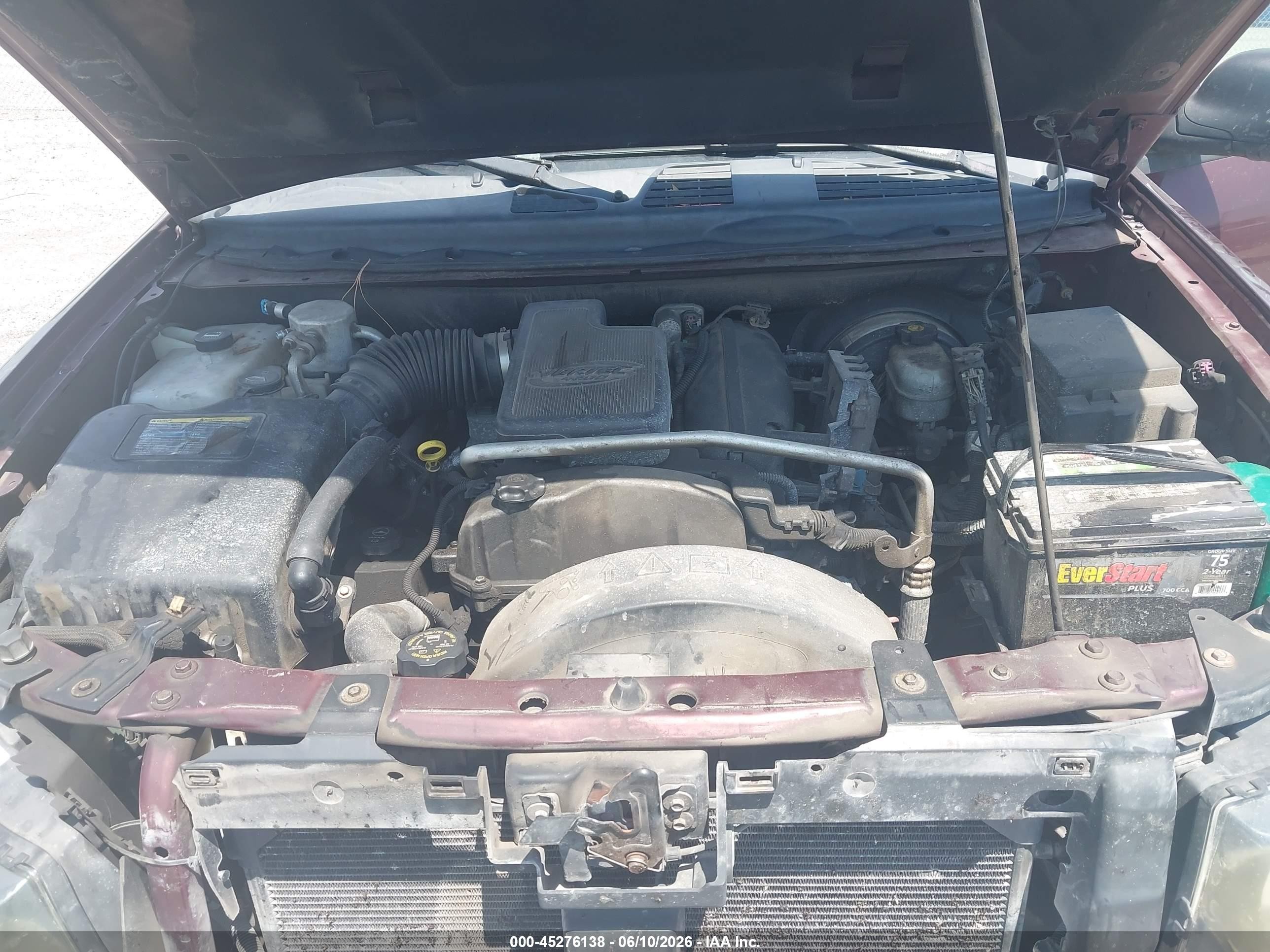2006 Chevrolet Trailblazer Ls Maroon vin: 1GNDS13SX62341733