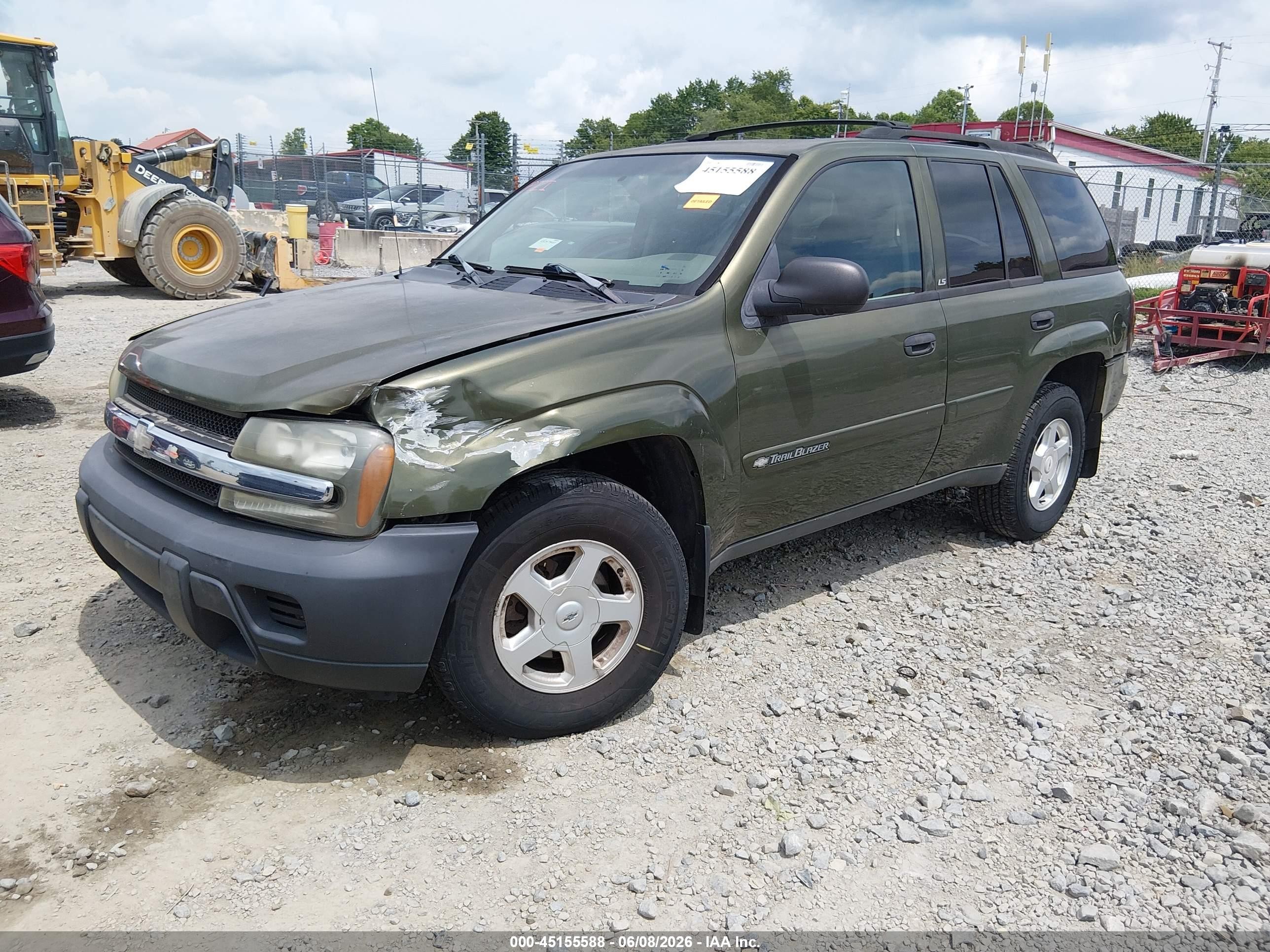 2002 Chevrolet Trailblazer Ls Green vin: 1GNDT13S022236819