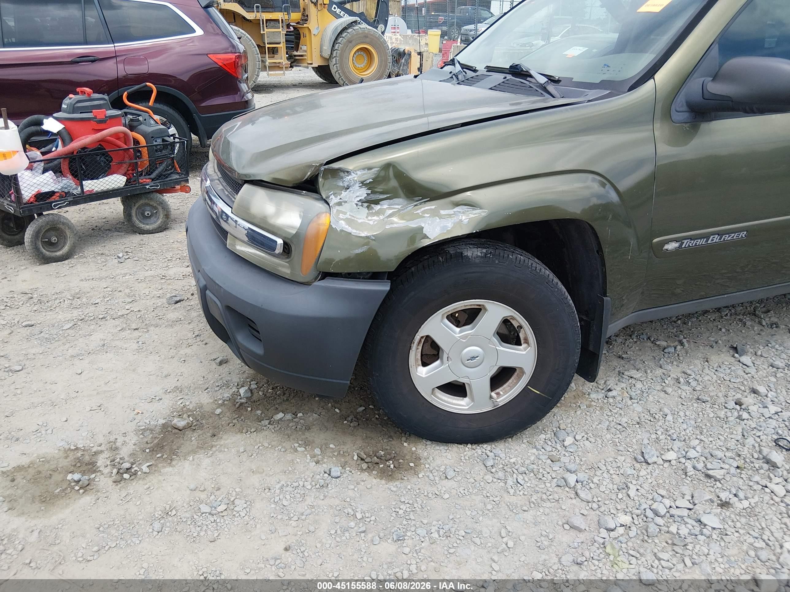 2002 Chevrolet Trailblazer Ls Green vin: 1GNDT13S022236819