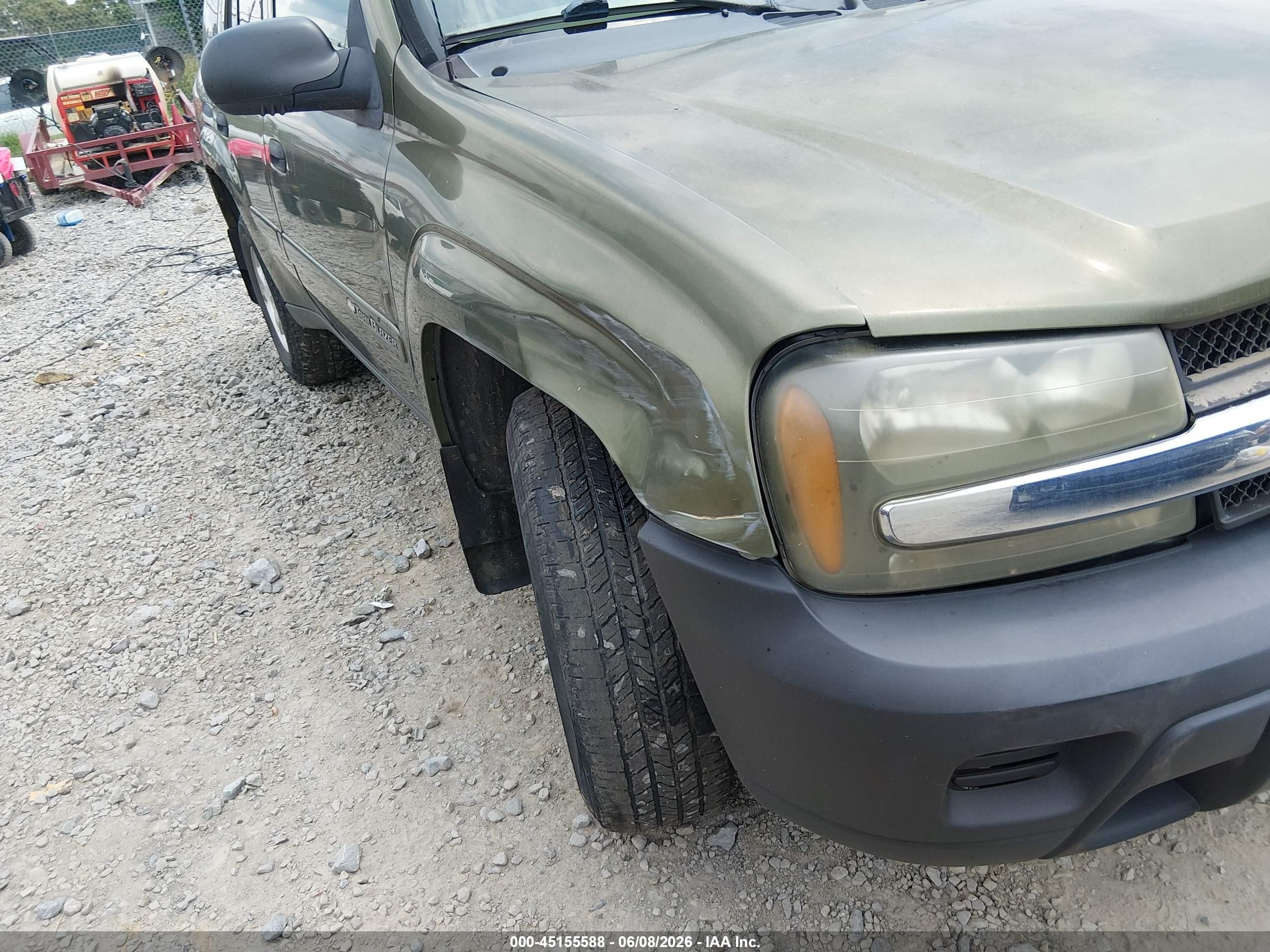 2002 Chevrolet Trailblazer Ls Green vin: 1GNDT13S022236819