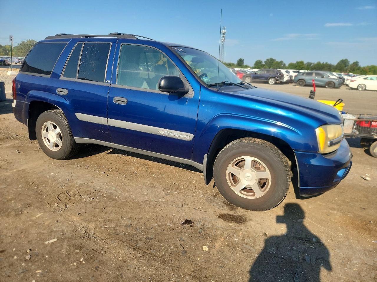 2004 Chevrolet Trailblazer Ls Blue vin: 1GNDT13S042115453