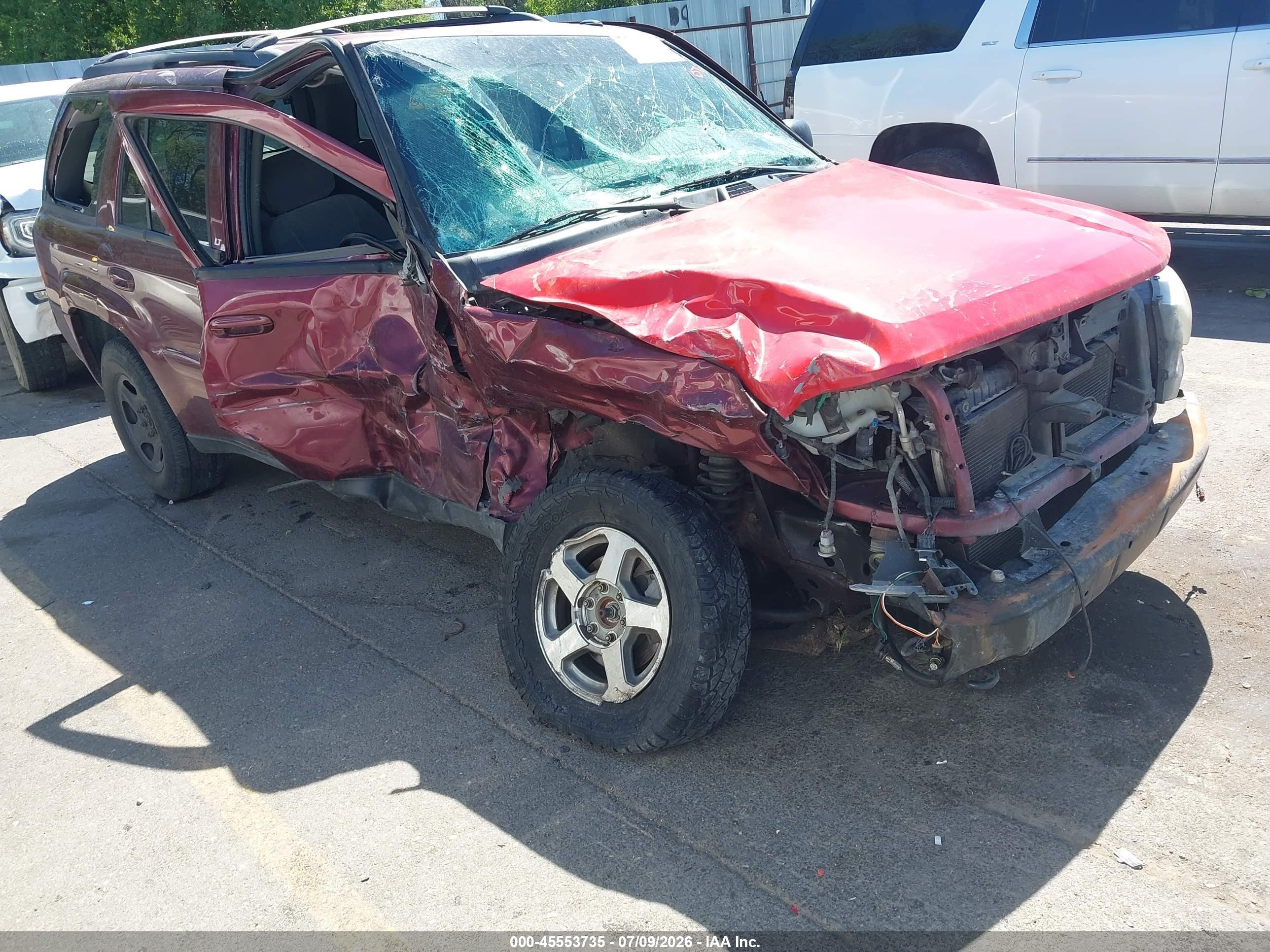 2004 Chevrolet Trailblazer Lt Red vin: 1GNDT13S042378669