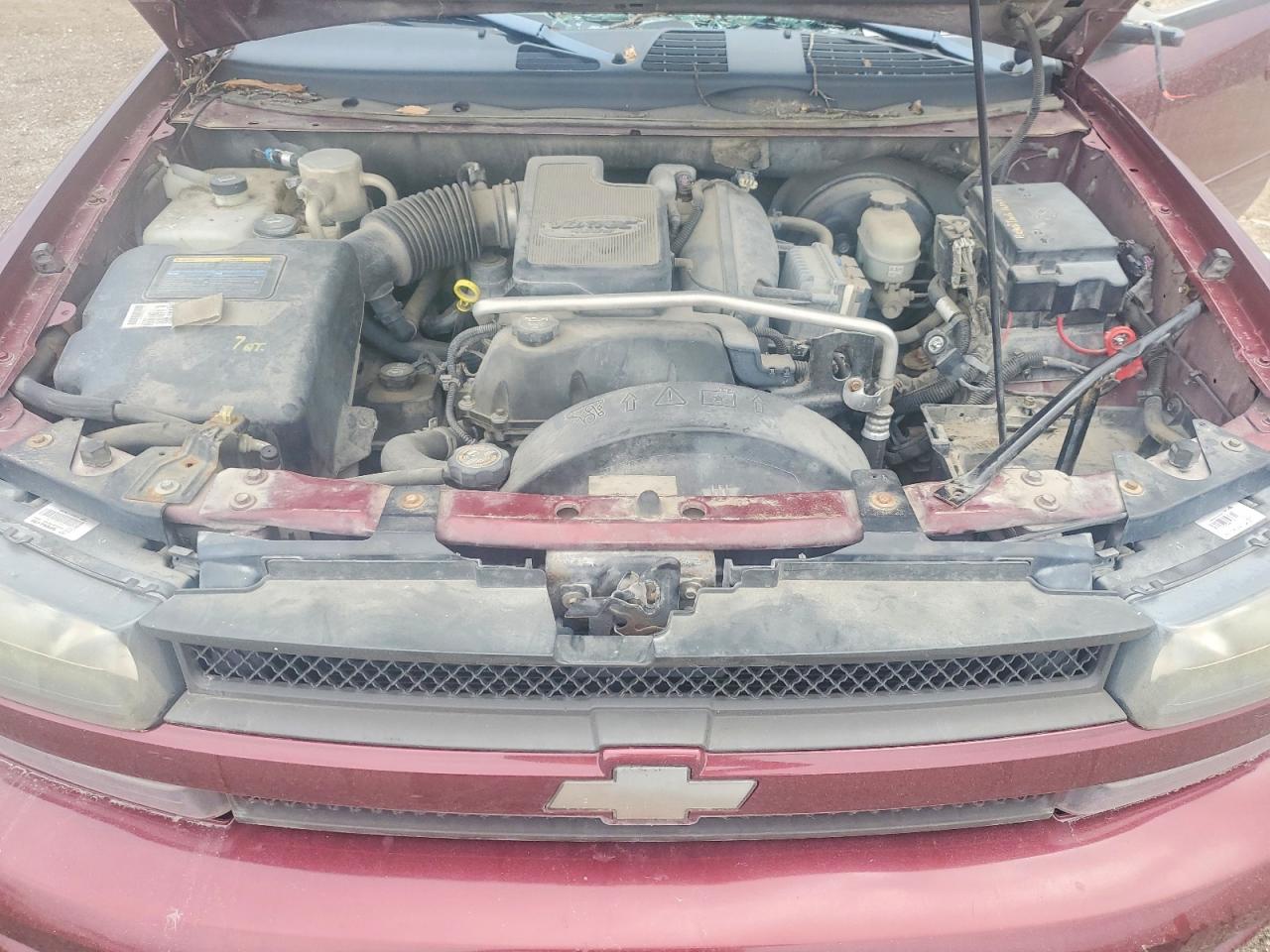 2004 Chevrolet Trailblazer Ls Maroon vin: 1GNDT13S042385590