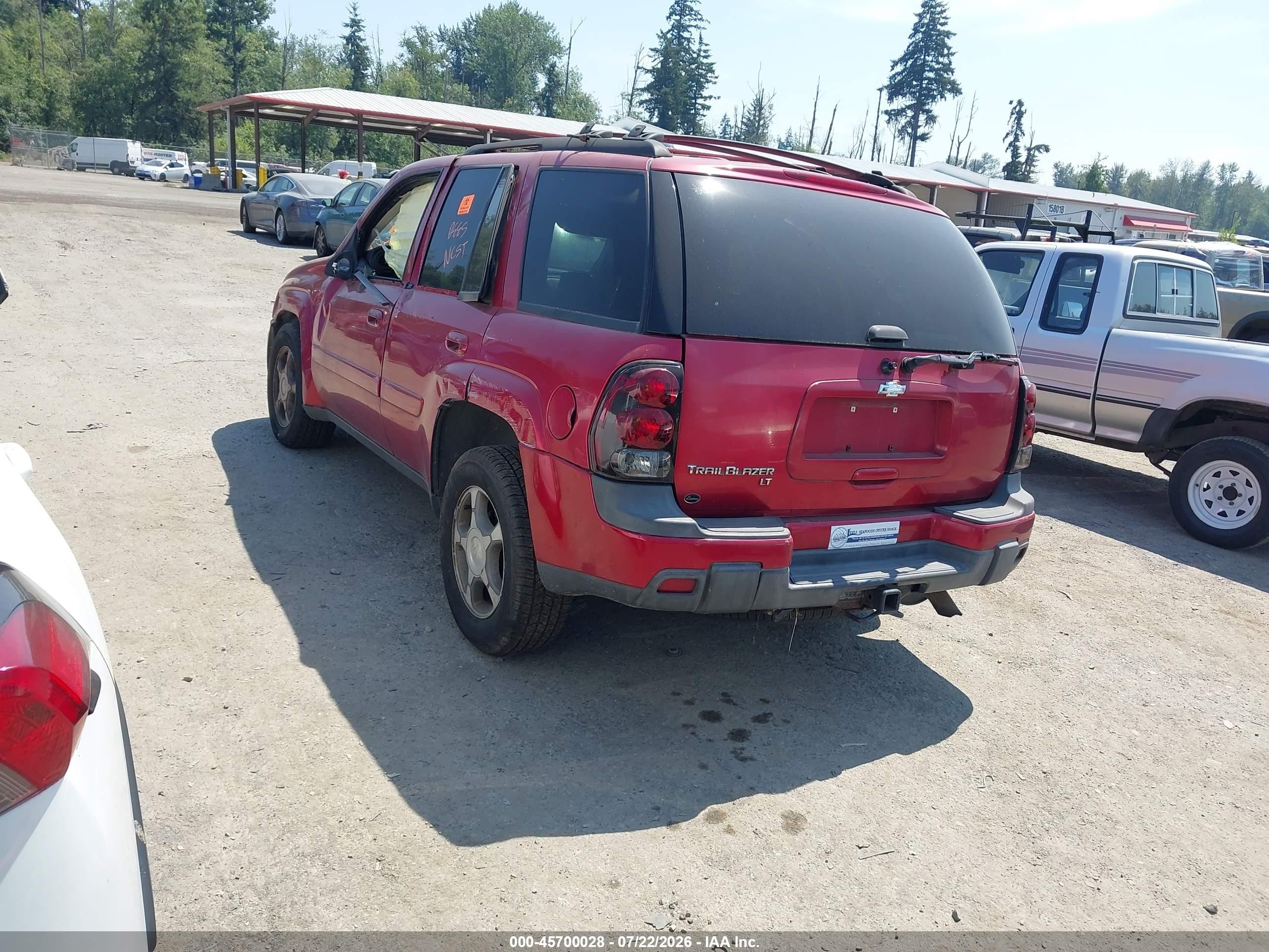 2005 Chevrolet Trailblazer Lt Red vin: 1GNDT13S052217384