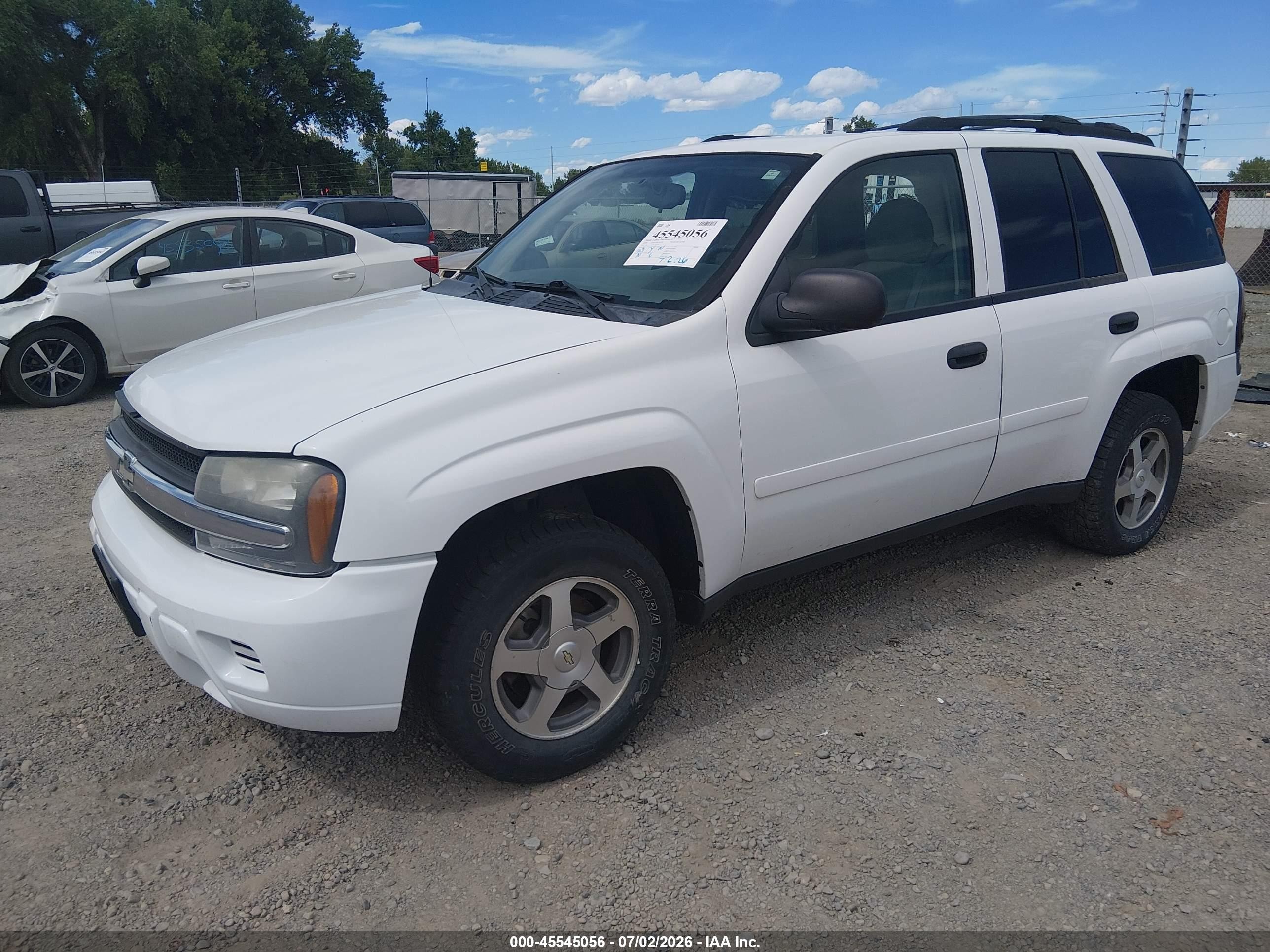 2006 Chevrolet Trailblazer Ls White vin: 1GNDT13S062147273