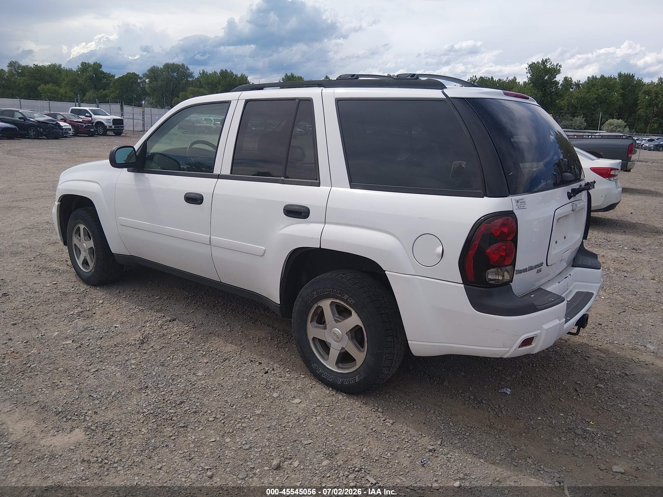 2006 Chevrolet Trailblazer Ls White vin: 1GNDT13S062147273