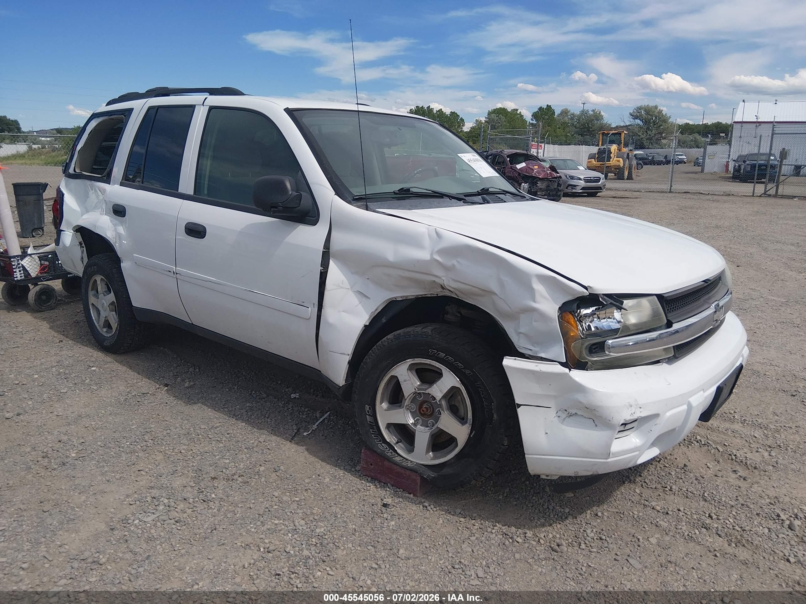 2006 Chevrolet Trailblazer Ls White vin: 1GNDT13S062147273