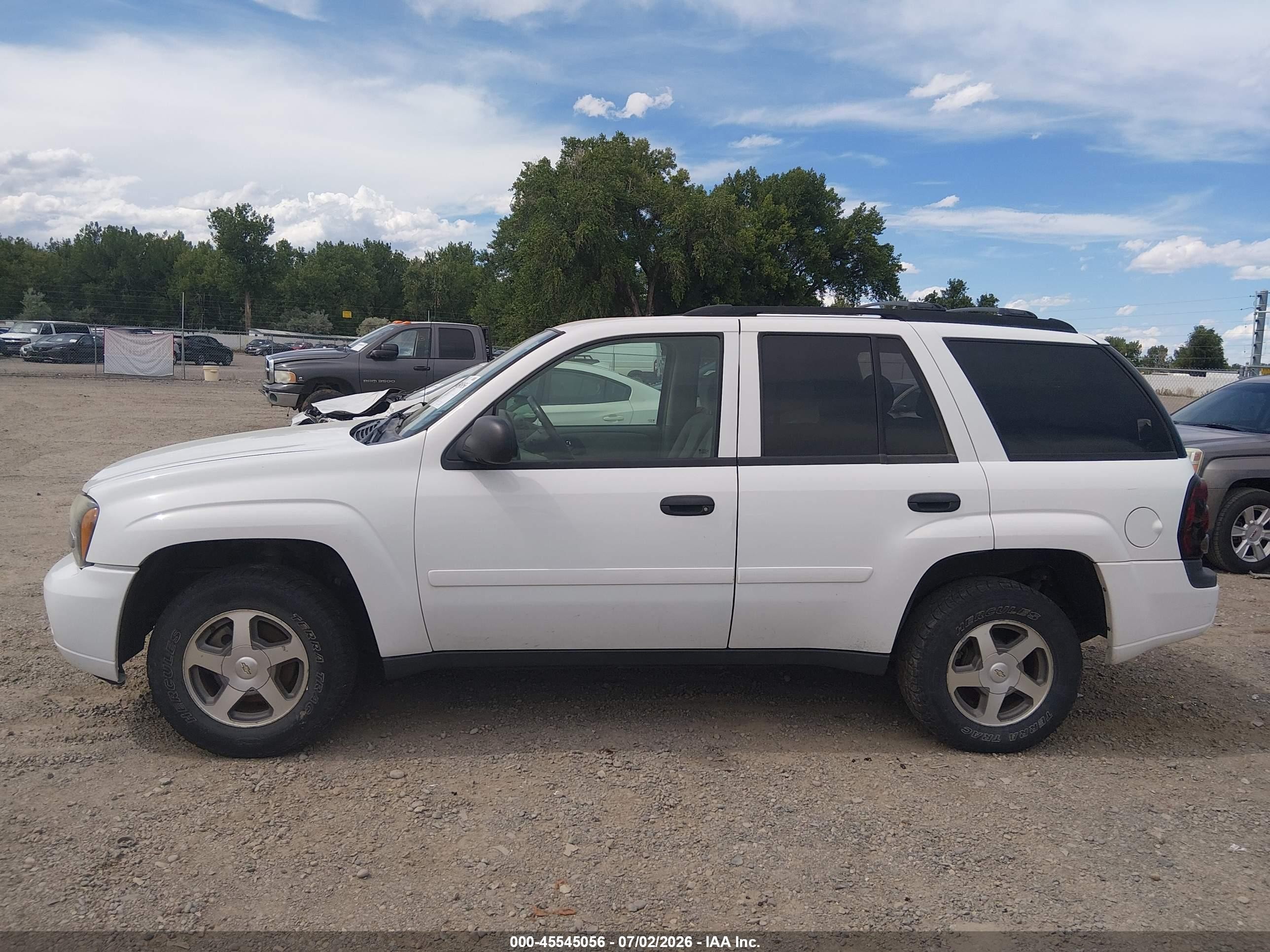 2006 Chevrolet Trailblazer Ls White vin: 1GNDT13S062147273