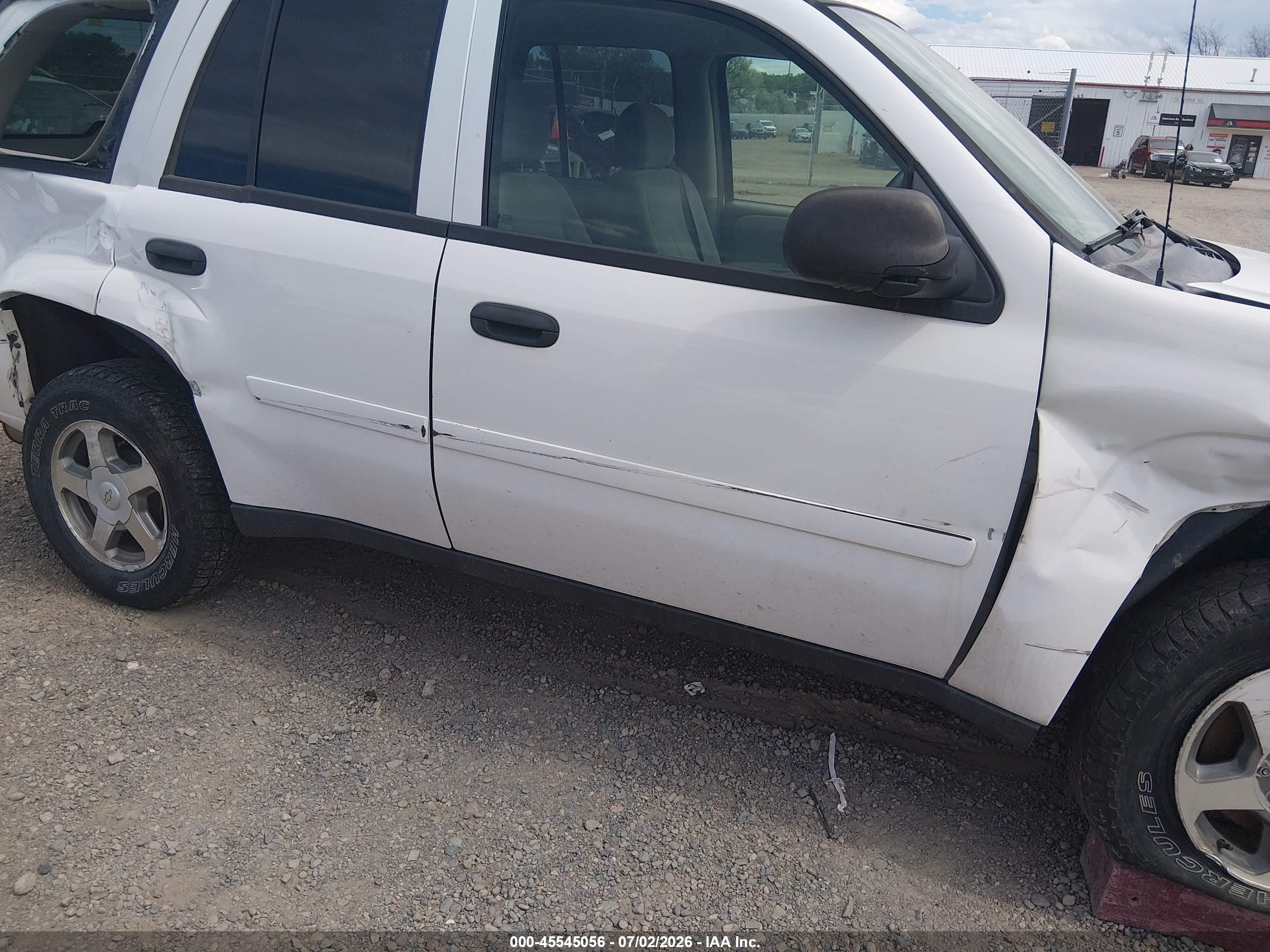 2006 Chevrolet Trailblazer Ls White vin: 1GNDT13S062147273