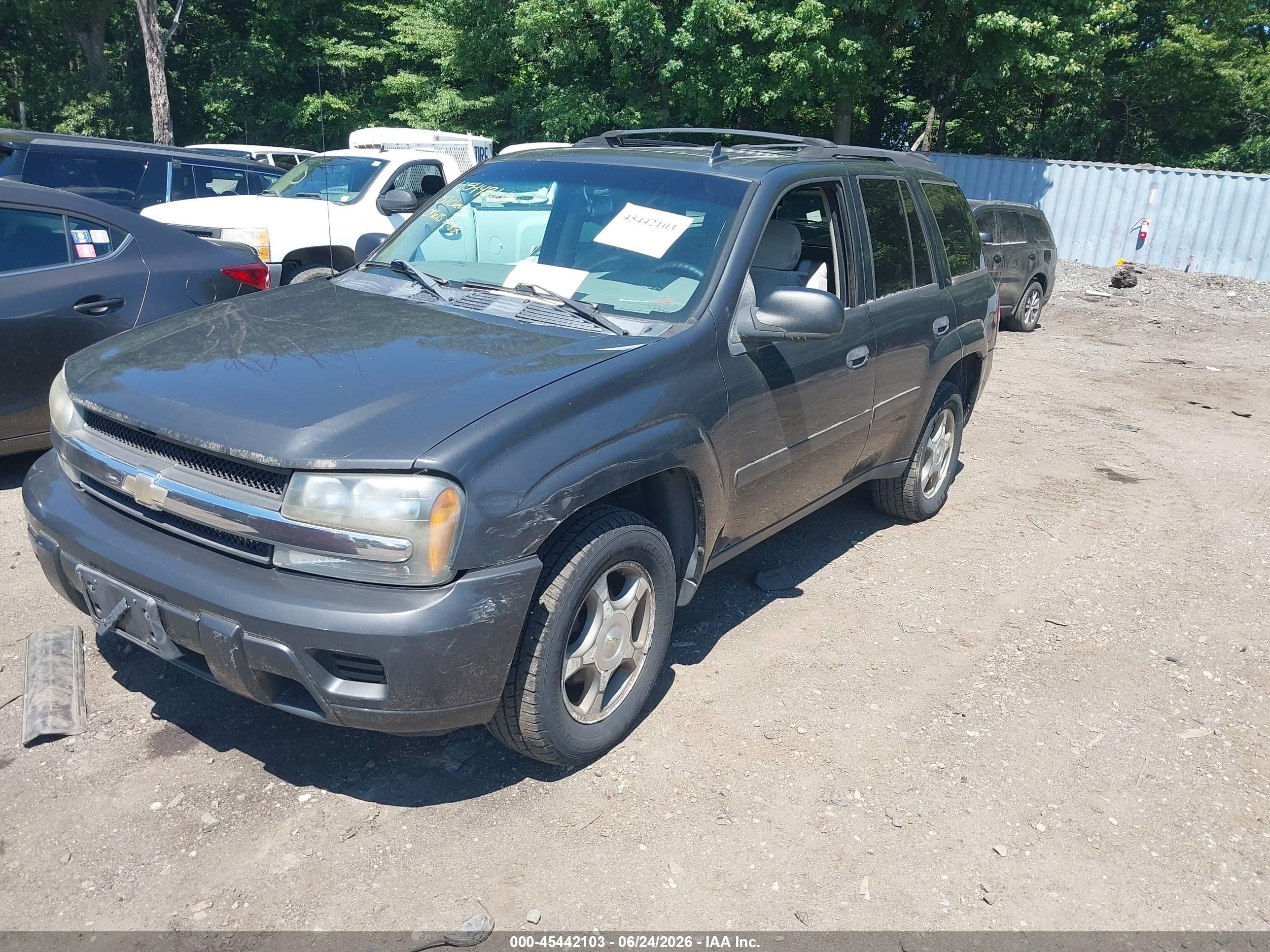 2007 Chevrolet Trailblazer Ls Gray vin: 1GNDT13S072159165