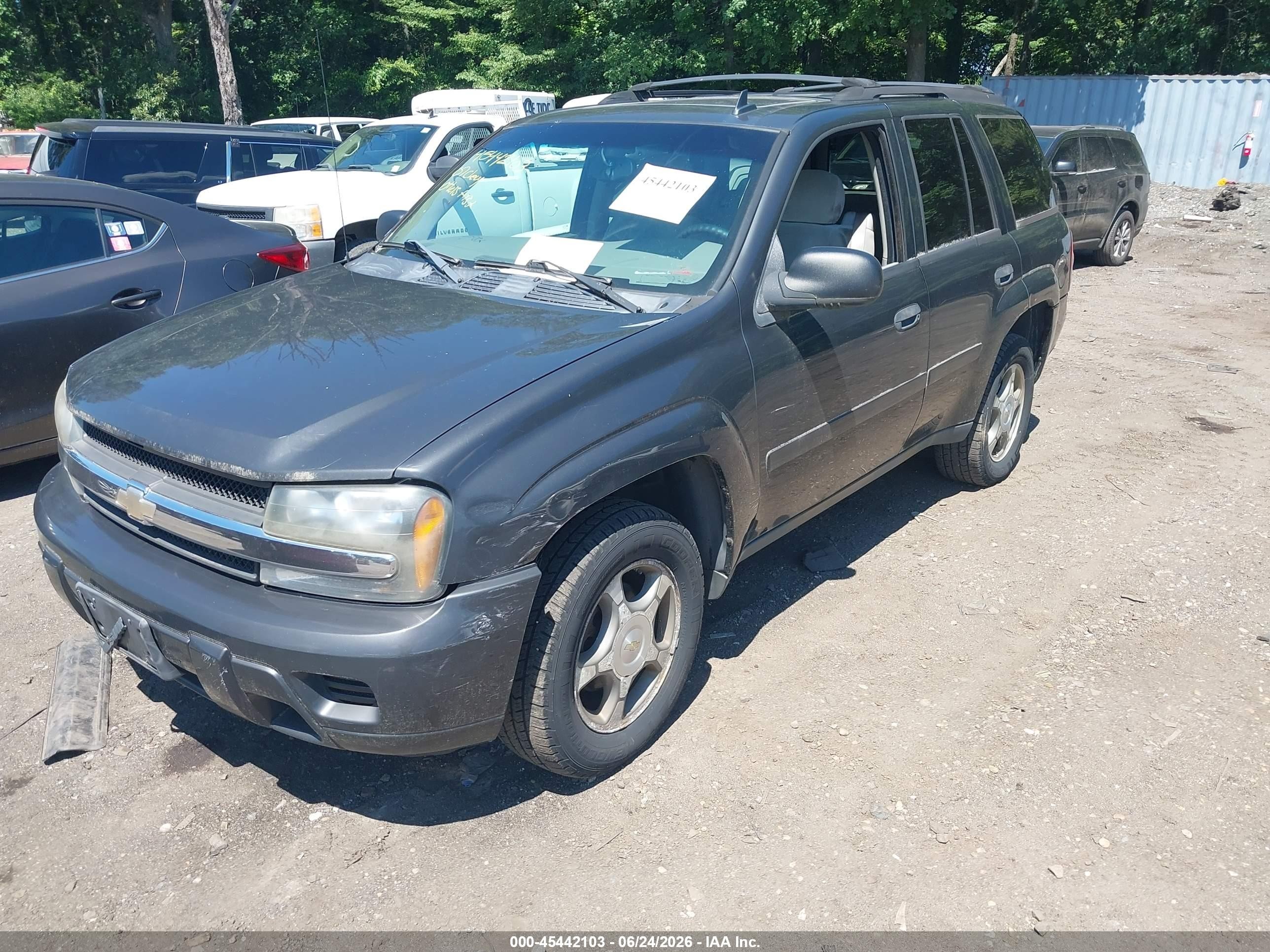 2007 Chevrolet Trailblazer Ls Gray vin: 1GNDT13S072159165