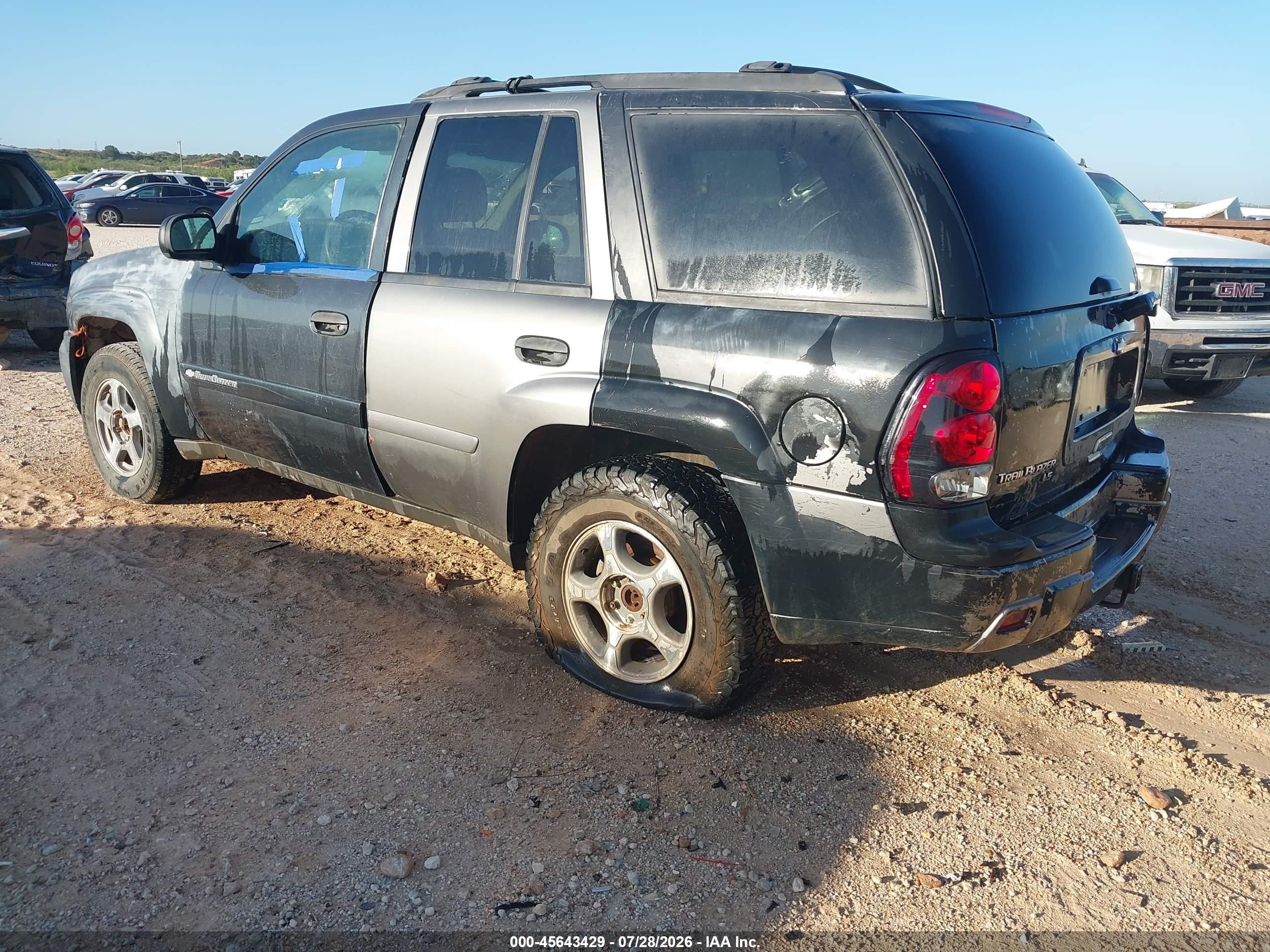 2007 Chevrolet Trailblazer Ls Black vin: 1GNDT13S072209675