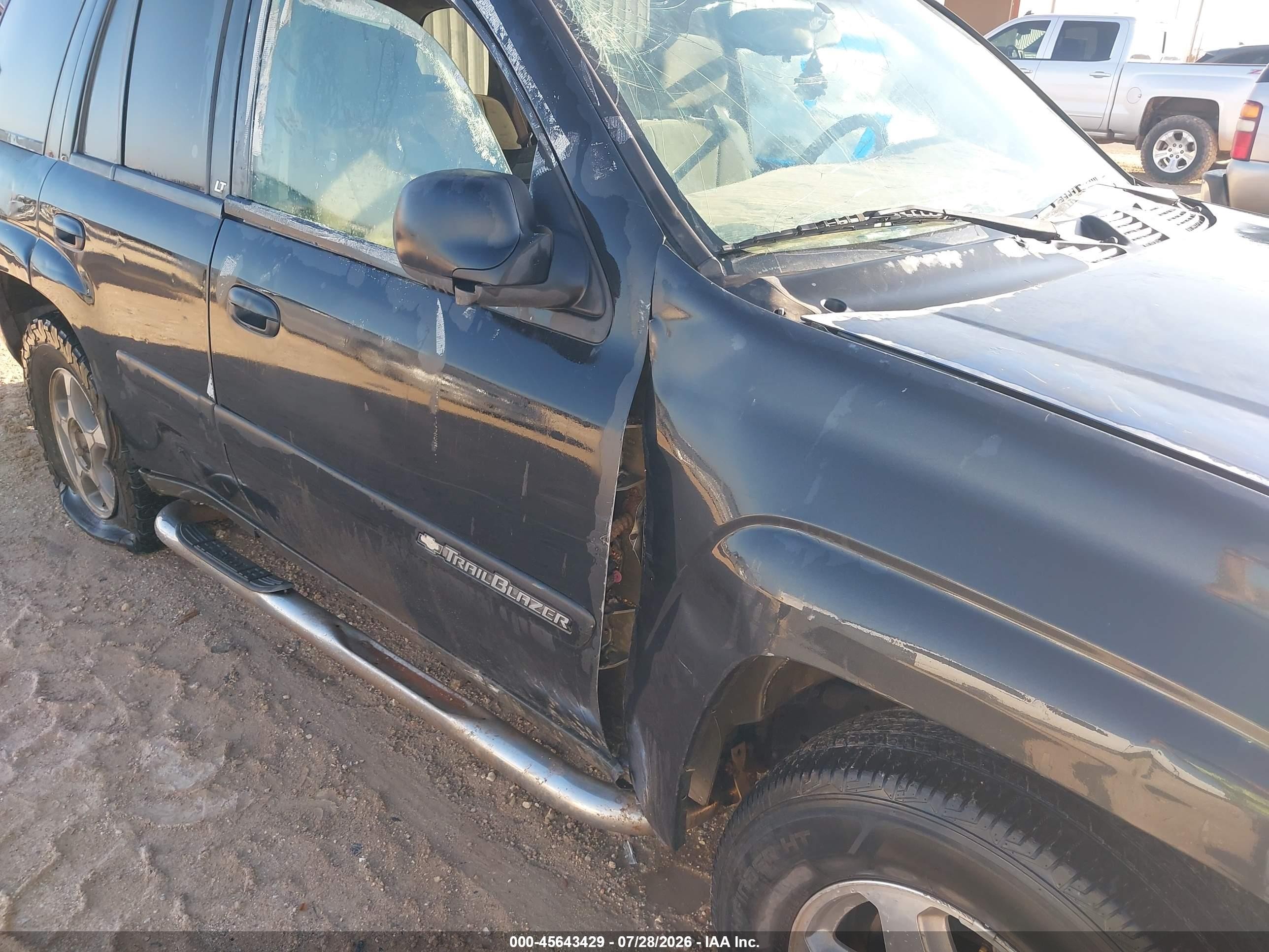 2007 Chevrolet Trailblazer Ls Black vin: 1GNDT13S072209675