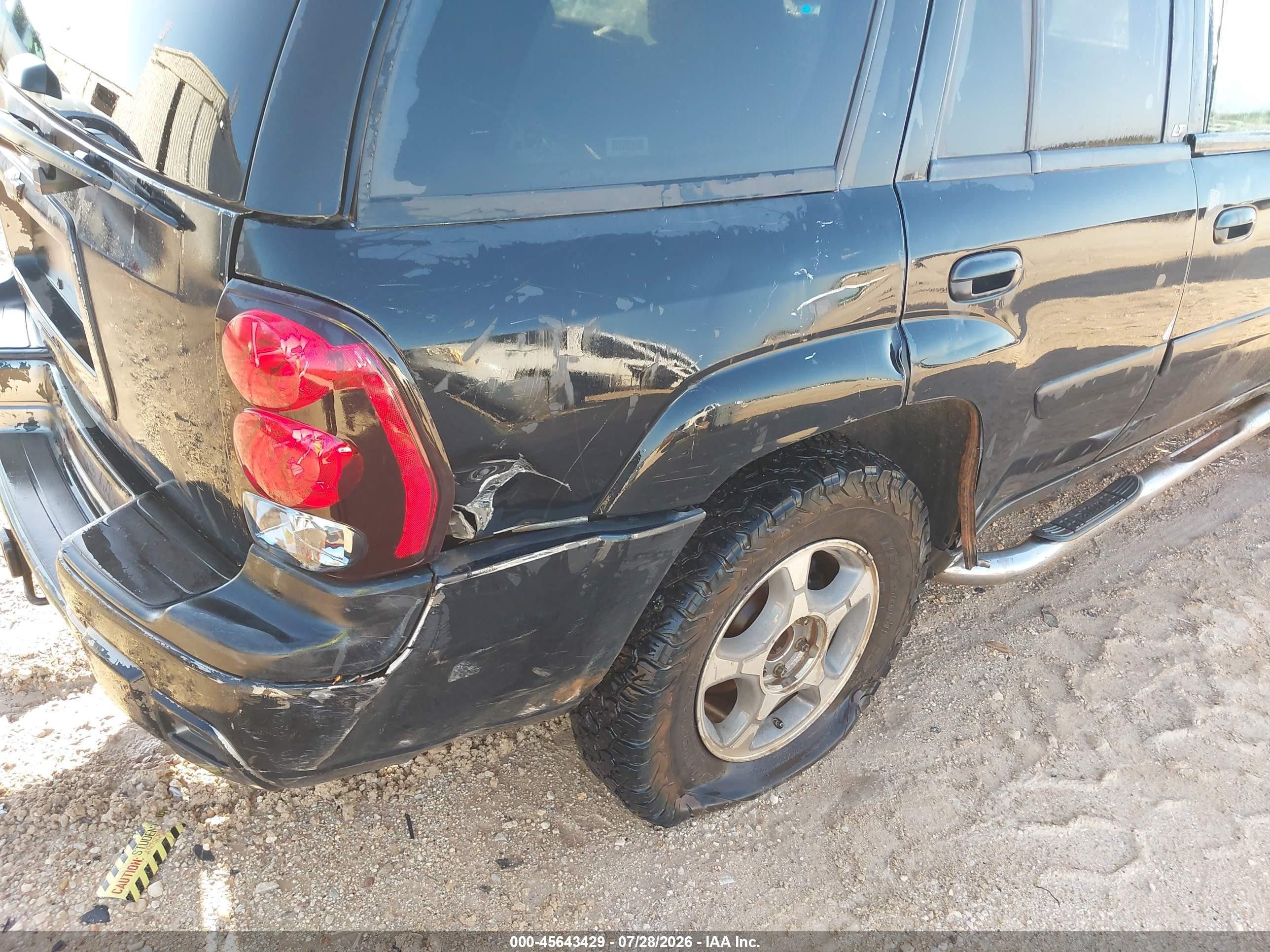 2007 Chevrolet Trailblazer Ls Black vin: 1GNDT13S072209675